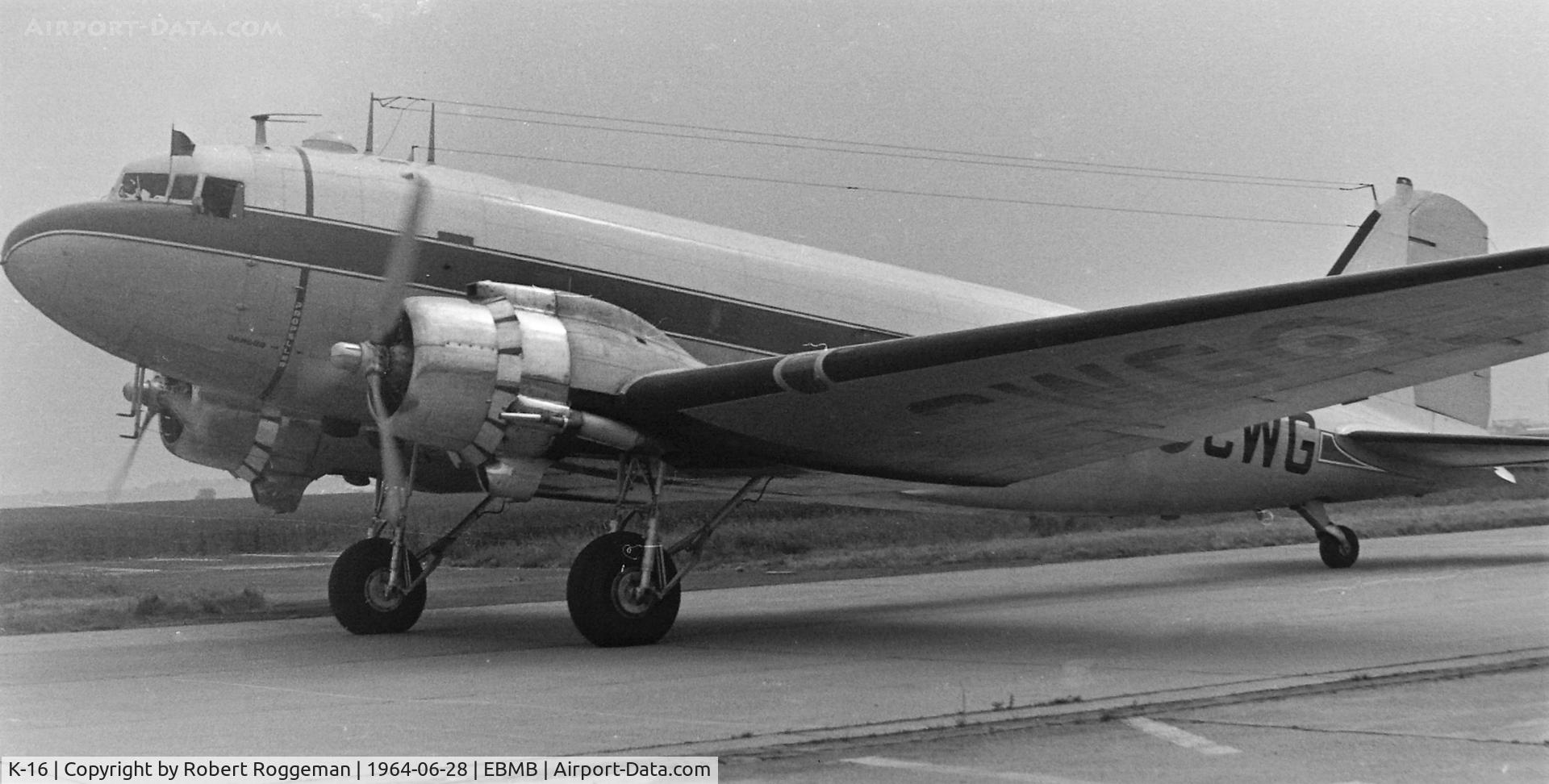 K-16, 1943 Douglas C-47B-1-DL Skytrain C/N 20823, FLOWN BY KING BOUDEWIJN.FLAG.