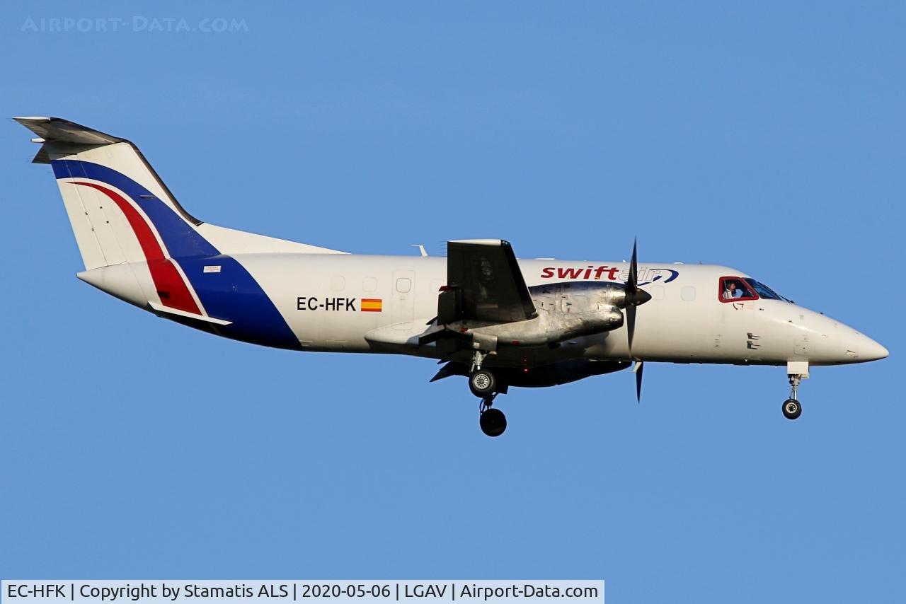 EC-HFK, 1987 Embraer EMB-120RT Brasilia C/N 120063, SWIFTAIR