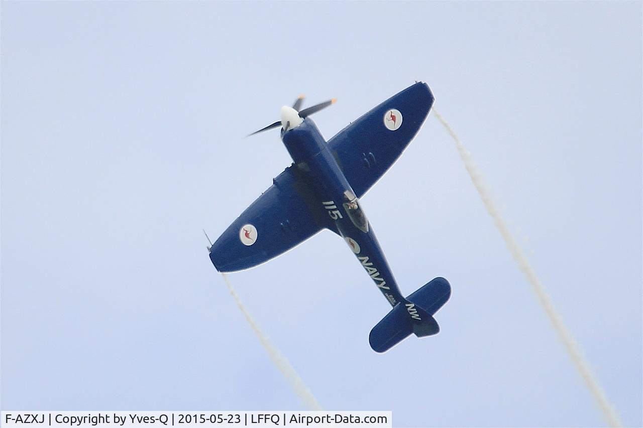 F-AZXJ, 1949 Hawker Sea Fury FB.11 C/N 37733, Hawker Sea Fury FB.11, On display, La Ferté-Alais Airfield (LFFQ) Air show 2015
