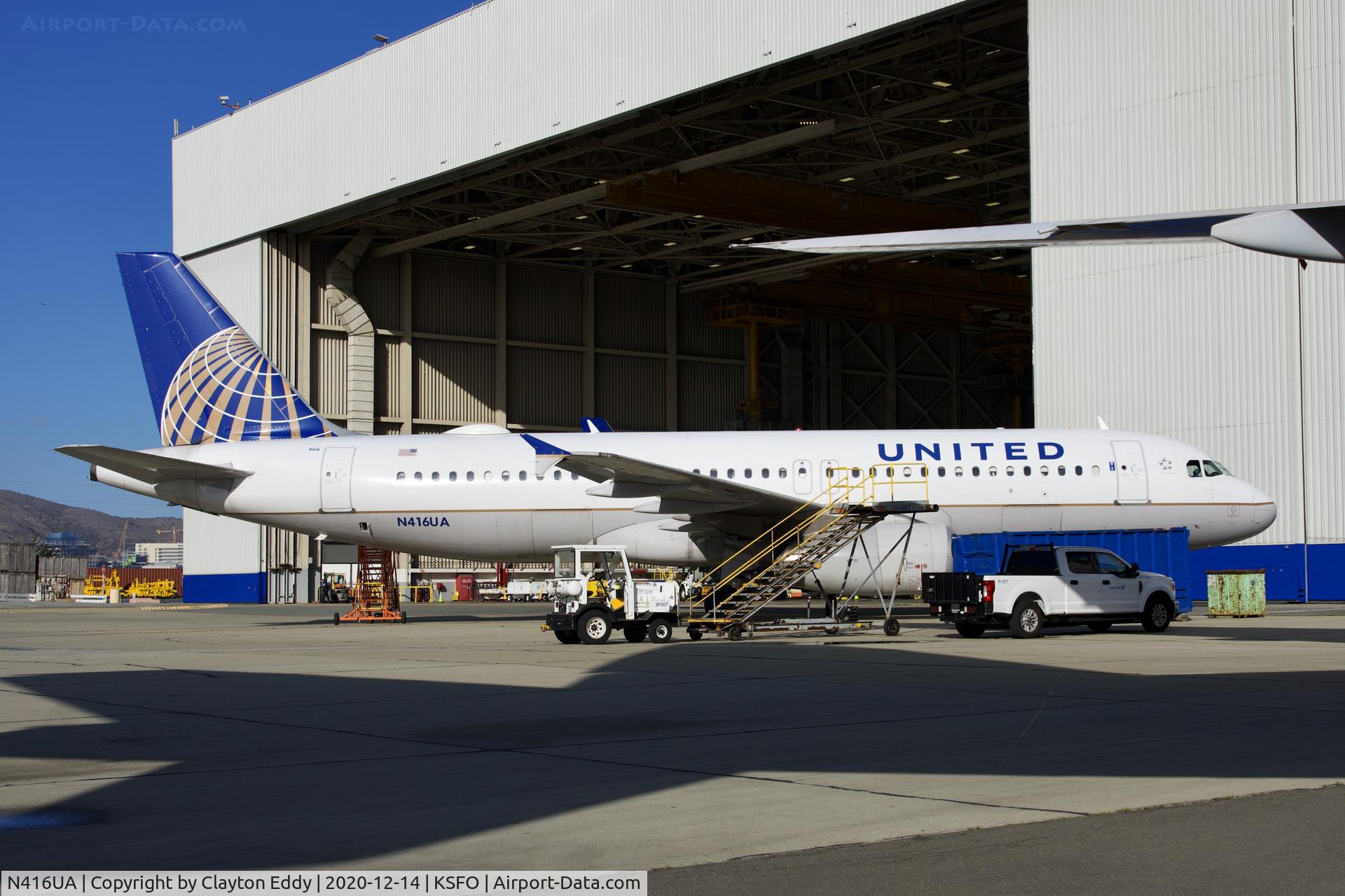 N416UA, 1994 Airbus A320-232 C/N 479, SFO 2020.