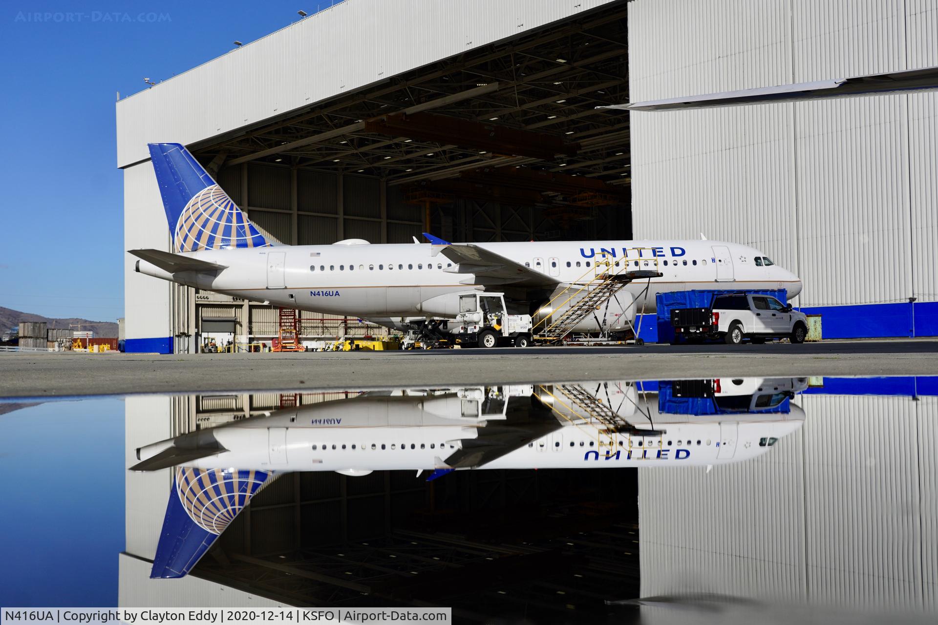 N416UA, 1994 Airbus A320-232 C/N 479, SFO 2020.