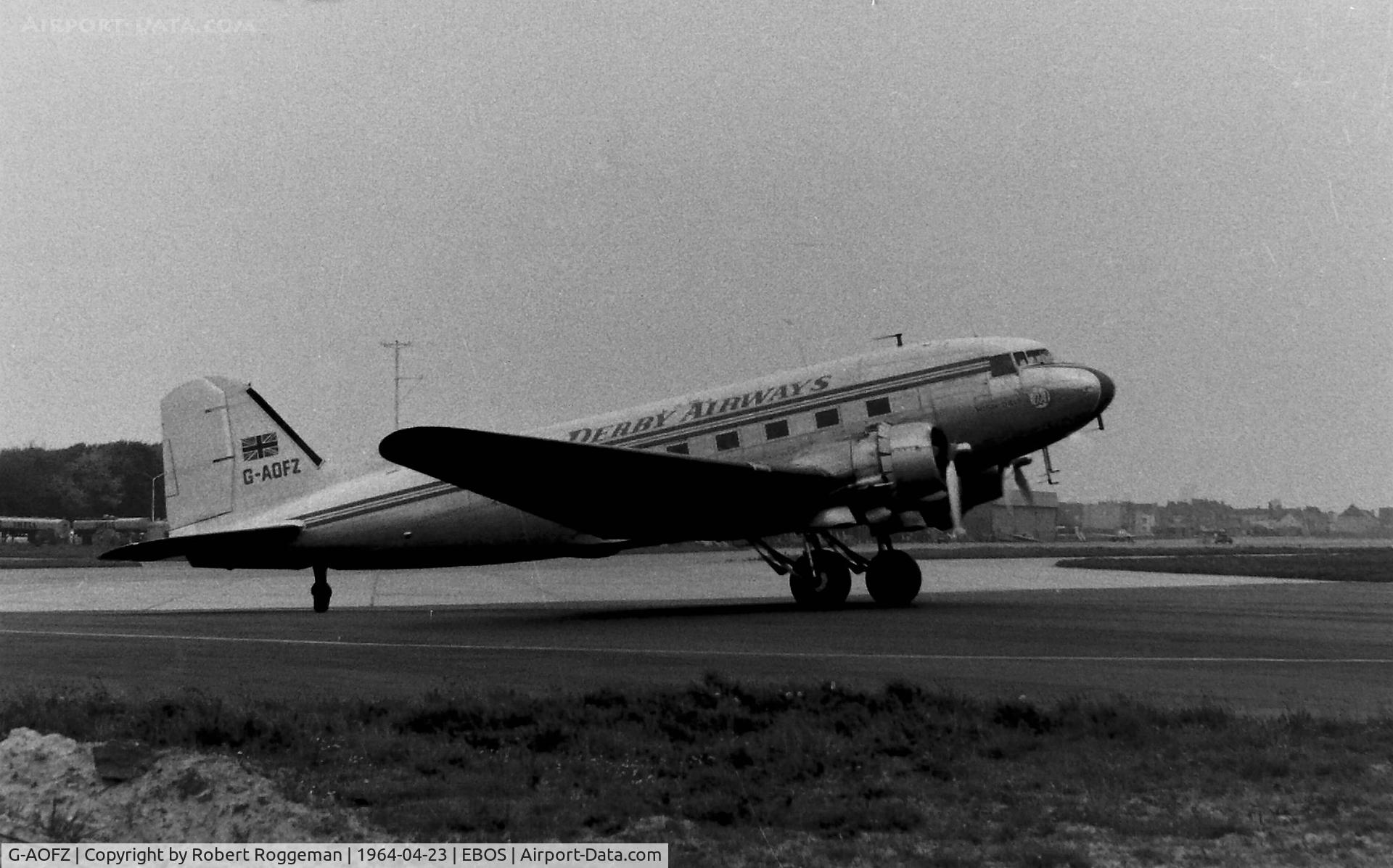 G-AOFZ, 1943 Douglas C-47 Dakota 4 C/N 9131, 1964-04.DERBY AIRWAYS.
