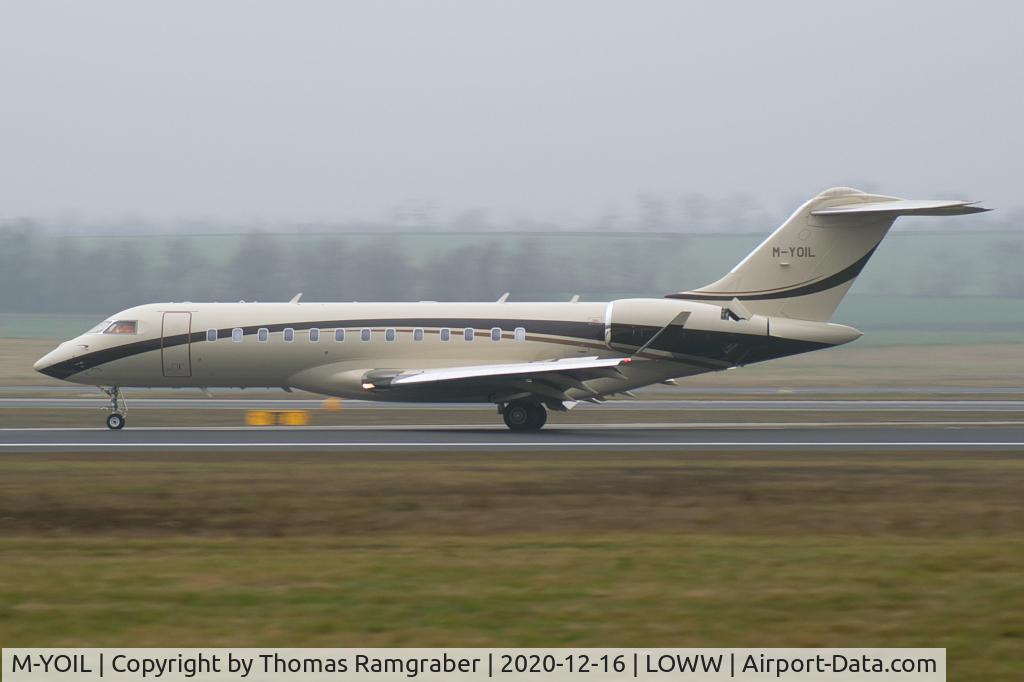 M-YOIL, 2014 Bombardier BD-700-1A10 Global 6000 C/N 9637, private Bombardier Global 6000
