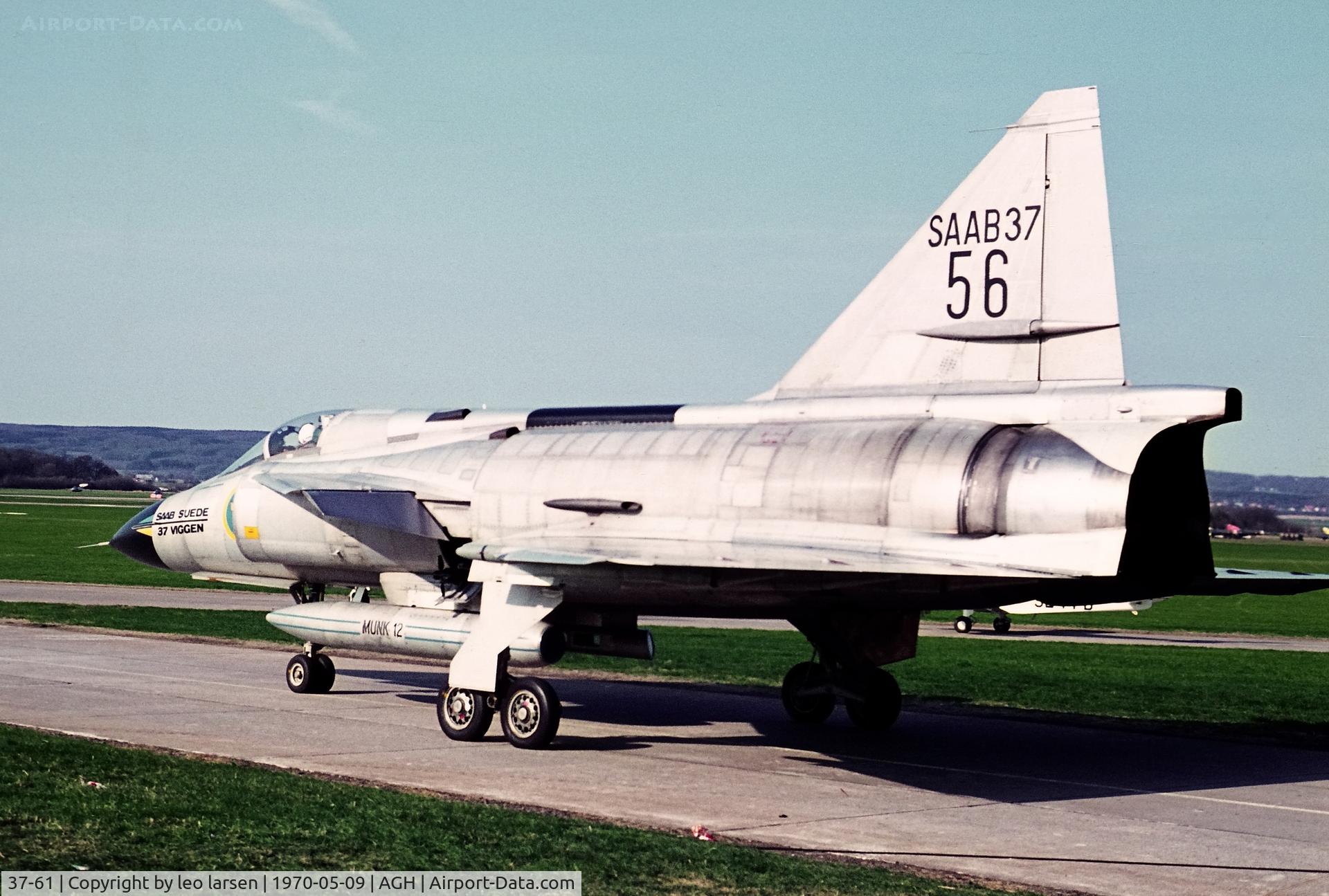 37-61, Saab AJ37 Viggen C/N 37-6, Ängelholm F.10 9.5.1970