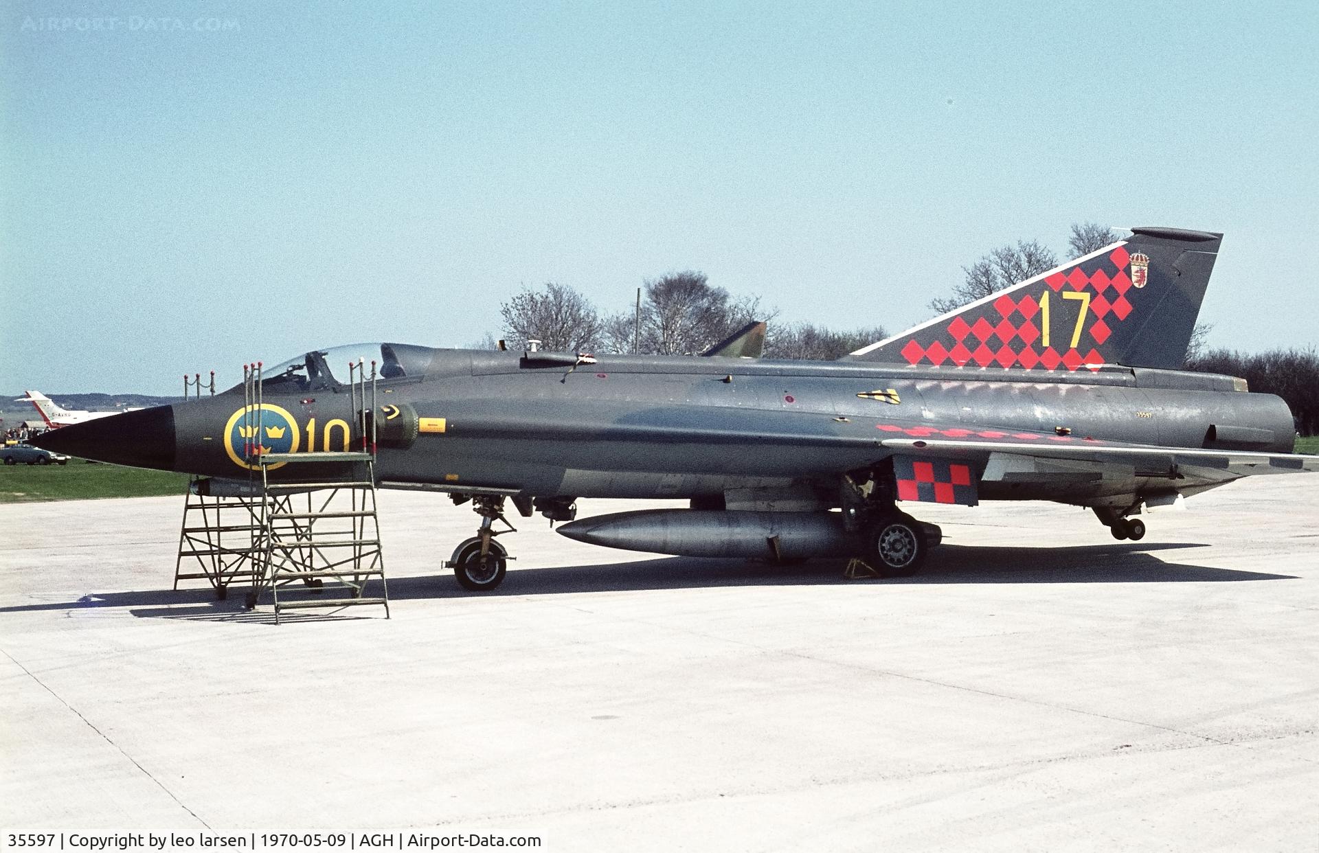 35597, Saab J35F Draken C/N 35-597, Ängelholm 9.5.1970