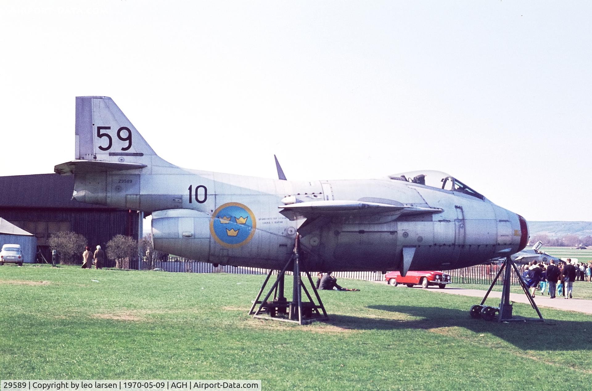 29589, Saab J-29F Tunnan C/N 29589, Ängelholm 9.5.1970