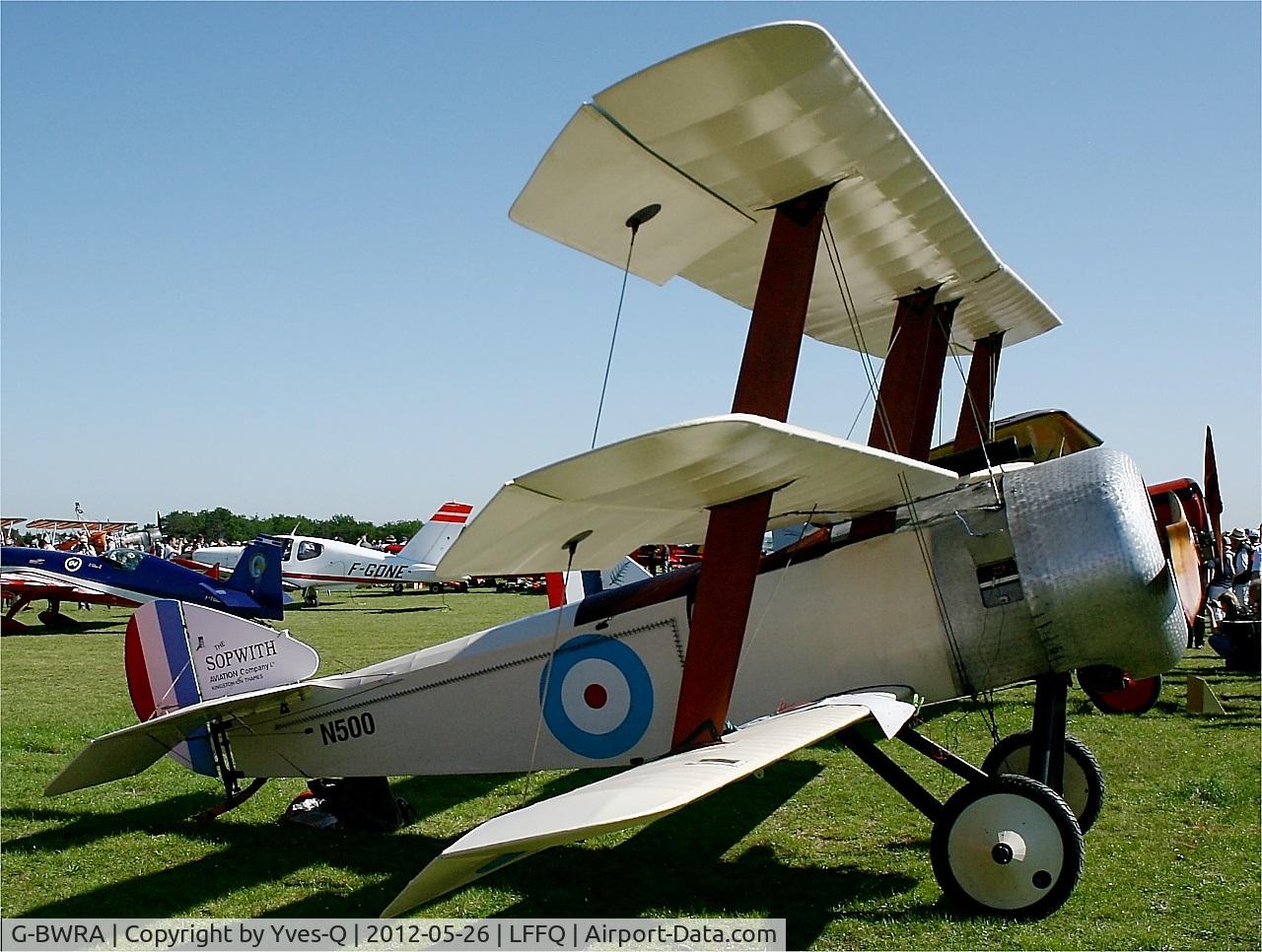 G-BWRA, 1988 Sopwith Triplane Replica C/N PFA 021-10035, Sopwith Triplane Replica, Static display, La Ferté-Alais Airfield (LFFQ) Air Show 2012