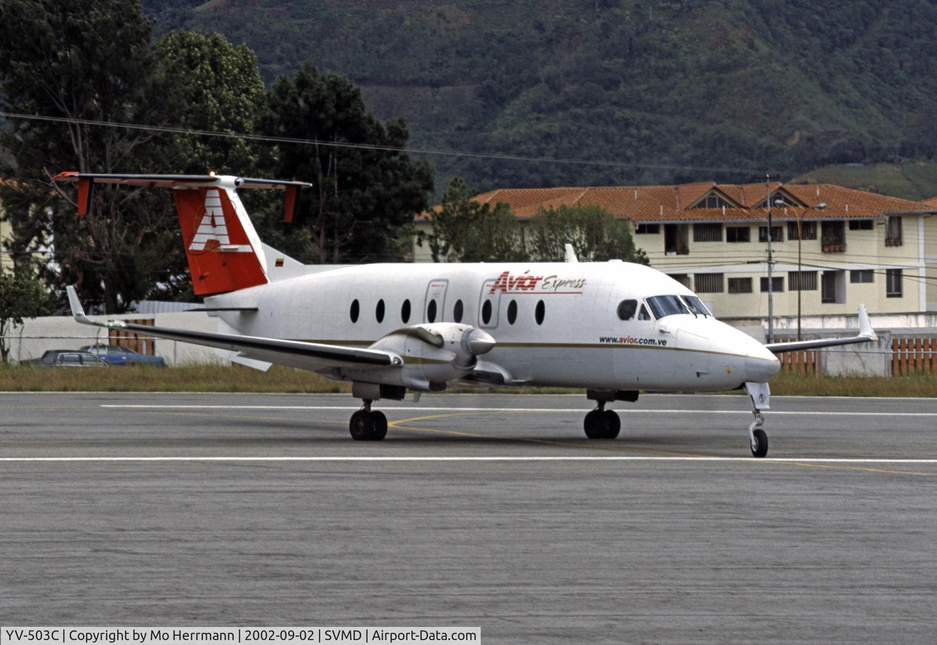 YV-503C, 1998 Beech 1900D C/N UE-344, taken at Merida, before heading back to Caracas with this Beech 1900D.