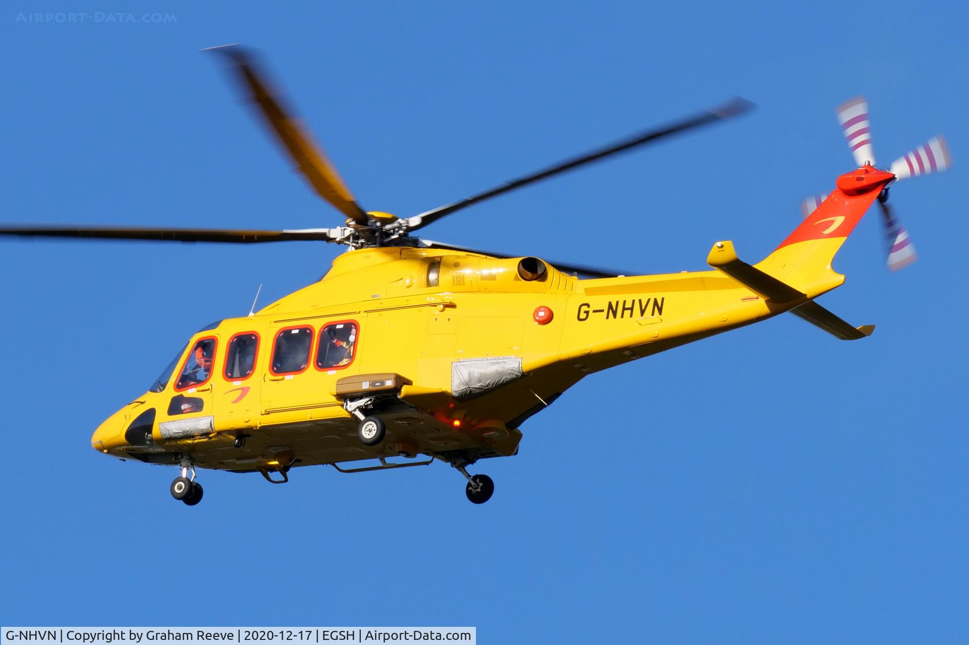 G-NHVN, 2015 AgustaWestland AW-139 C/N 31700, On approach to Norwich.