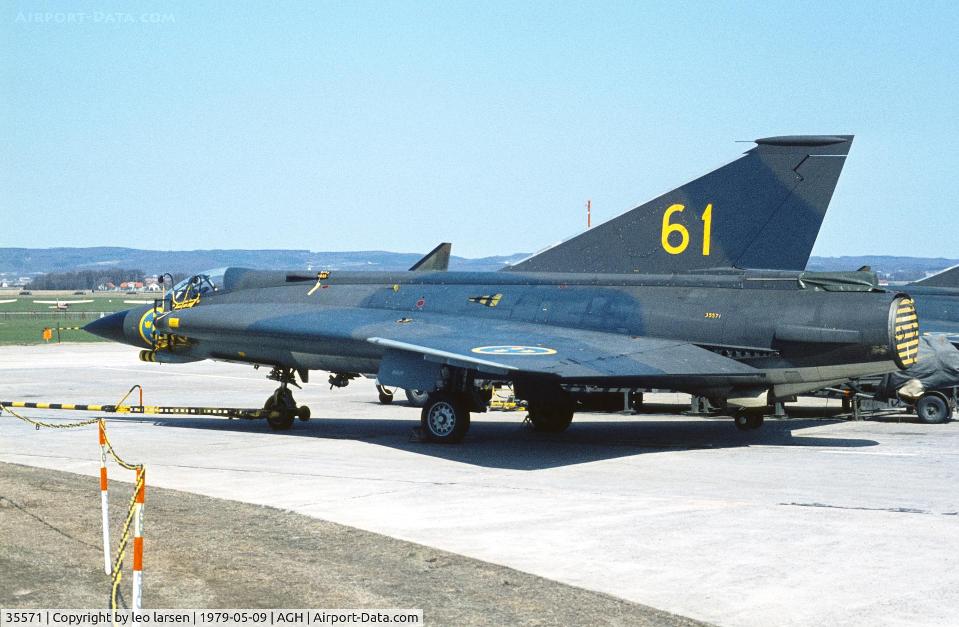 35571, 1969 Saab J-35F Draken C/N 35571, Ängelholm 9.5.1970