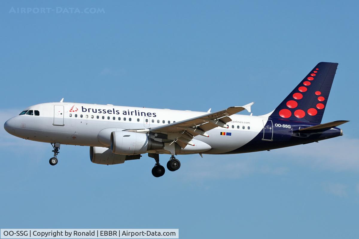 OO-SSG, 2000 Airbus A319-112 C/N 1160, at bru