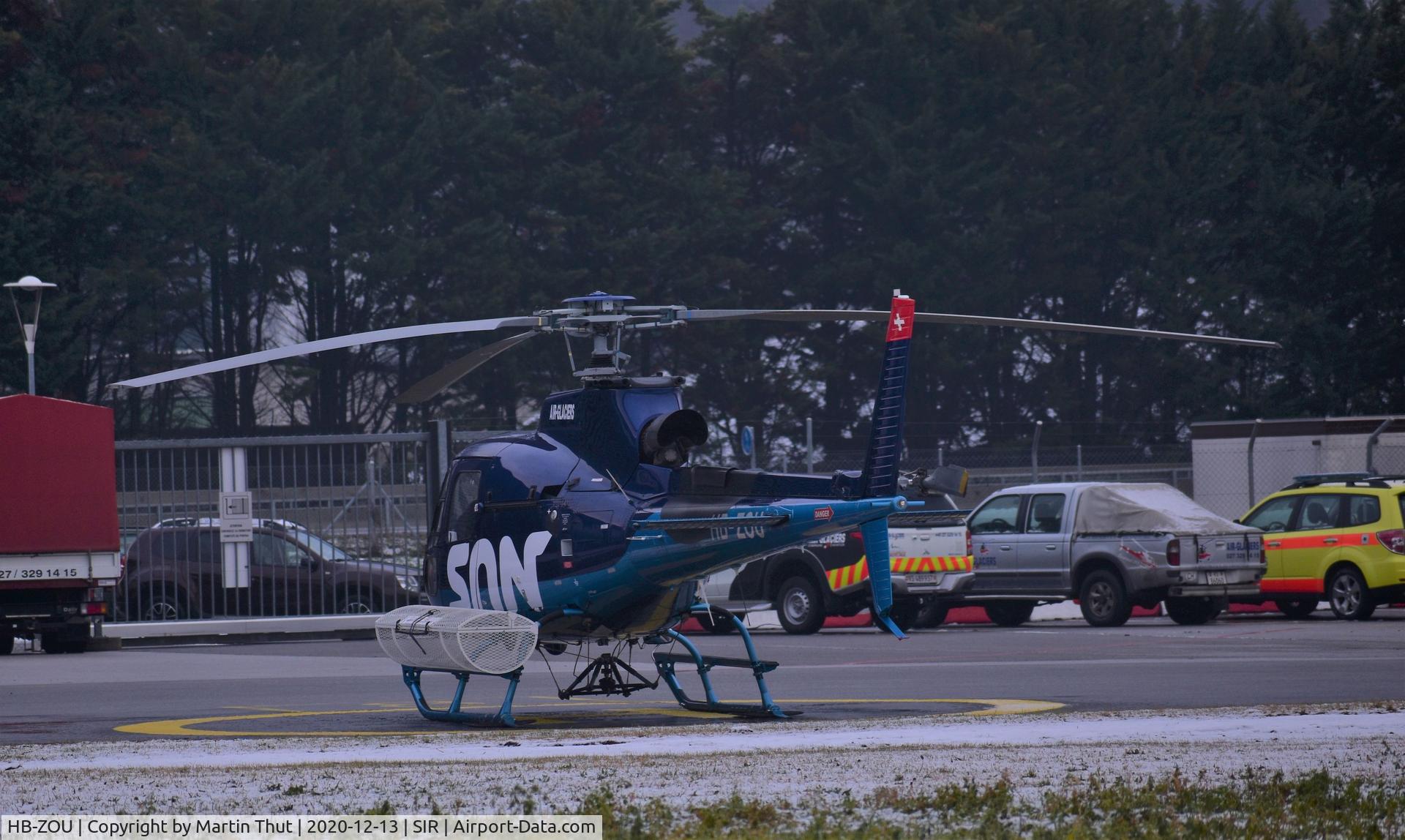 HB-ZOU, 2018 Airbus Helicopters H125 C/N 8490, This made by snow the lawine away