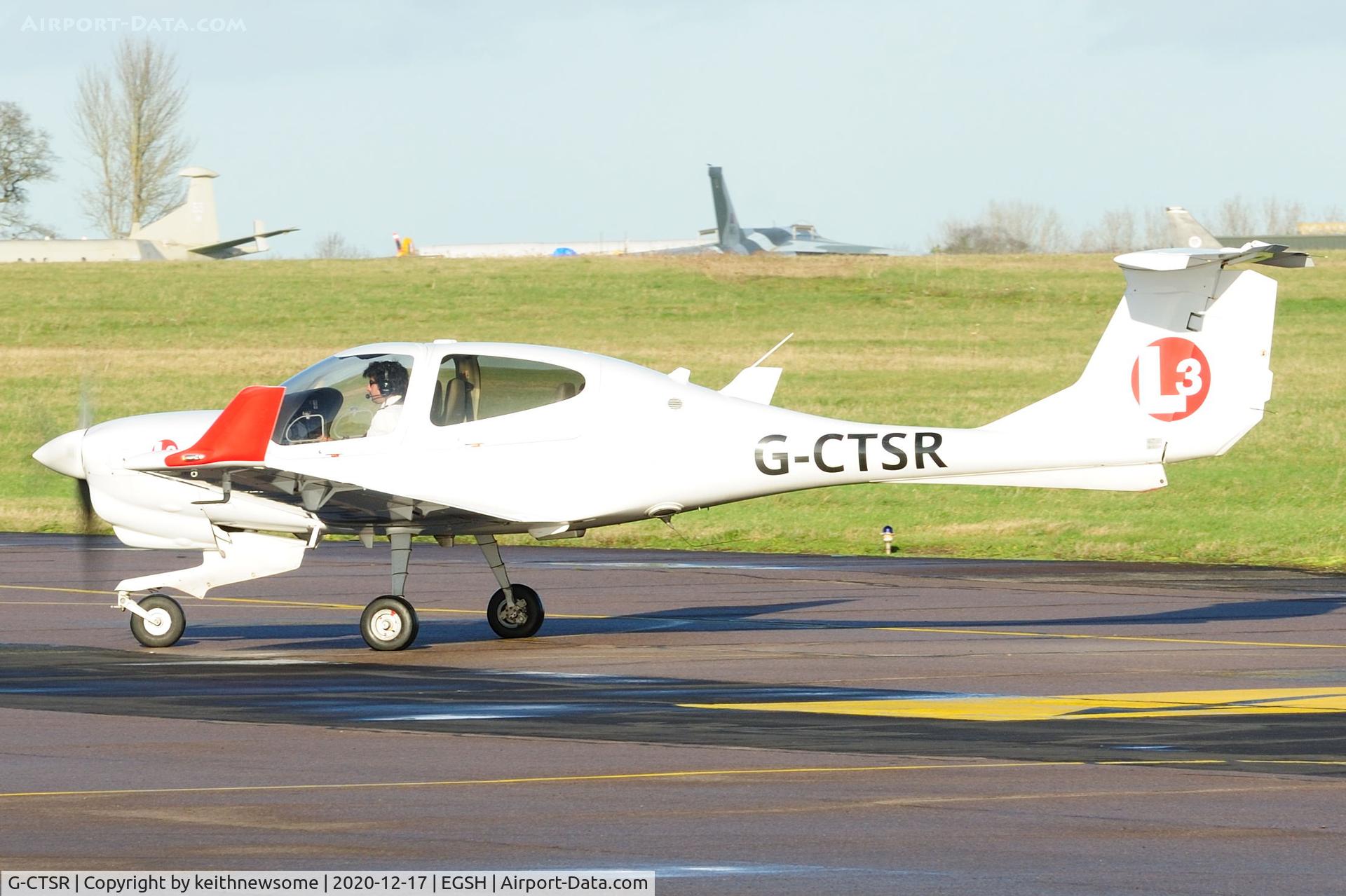 G-CTSR, 2015 Diamond DA-40NG Diamond Star C/N 40.N304, Arriving at Norwich.