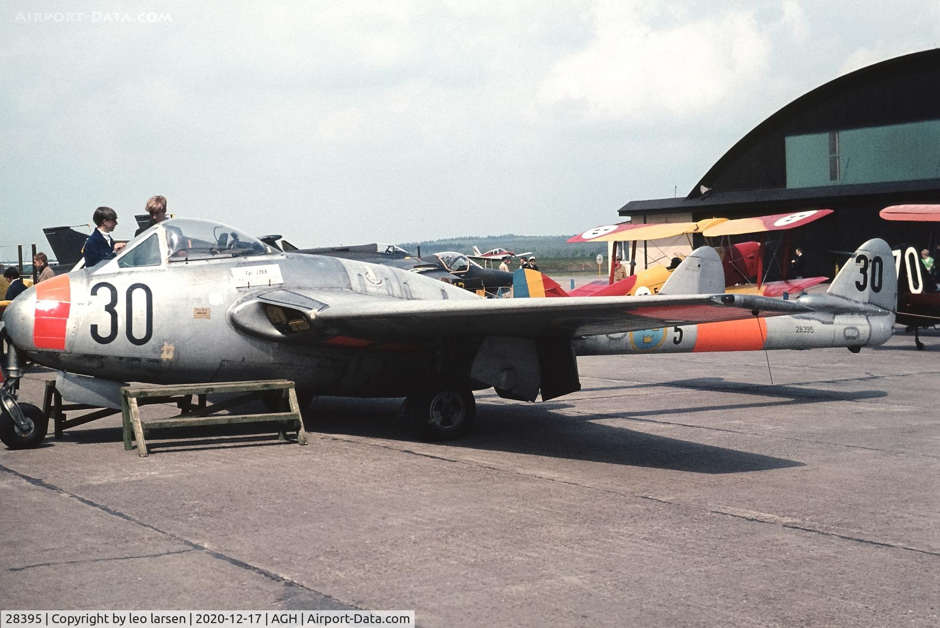 28395, 1952 De Havilland D.H.100 Vampire FB.50 (J-28B) C/N V.0774, Ängelholm