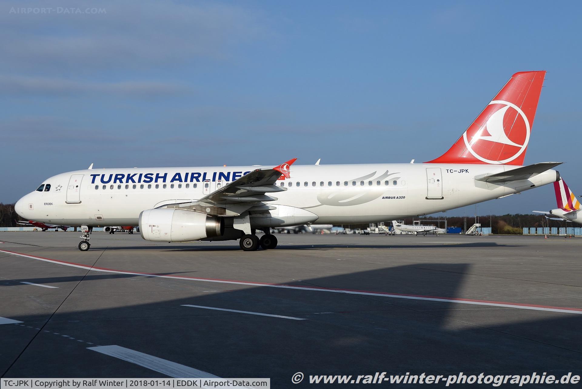 TC-JPK, 2007 Airbus A320-232 C/N 3257, Airbus A320-232 - TK THY Turkish Airlines 'Erdek' - TC-JPK - 14.01.2018 - CGN