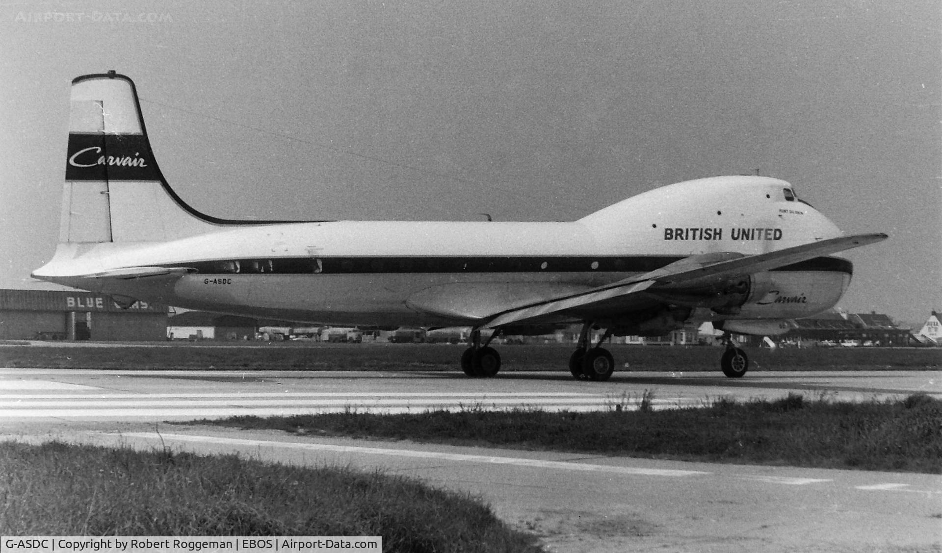 G-ASDC, 1963 Aviation Traders ATL-98 Carvair C/N 10273/ATL98/7, 1964-04.BRITISH UNITED.