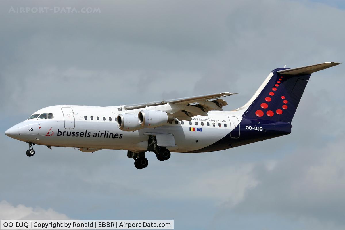 OO-DJQ, 1996 British Aerospace Avro 146-RJ85 C/N E.2289, at bru
