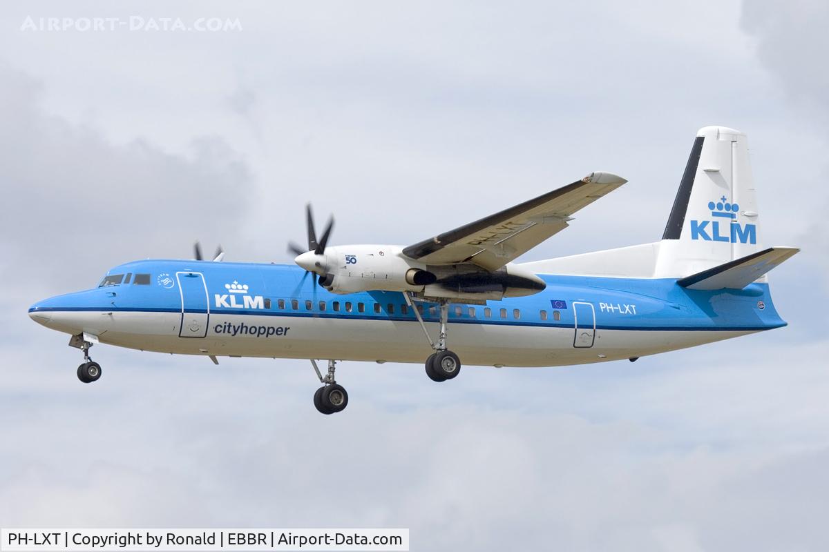 PH-LXT, 1993 Fokker 50 C/N 20279, at bru