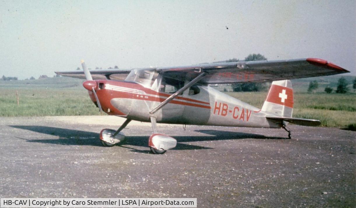 HB-CAV, 1950 Cessna 140A C/N 15488, I used this aircraft many times; very special the flight with my girlfriend (who is still my wife after 54 years) on her 18.th birthday. First flight for her.
