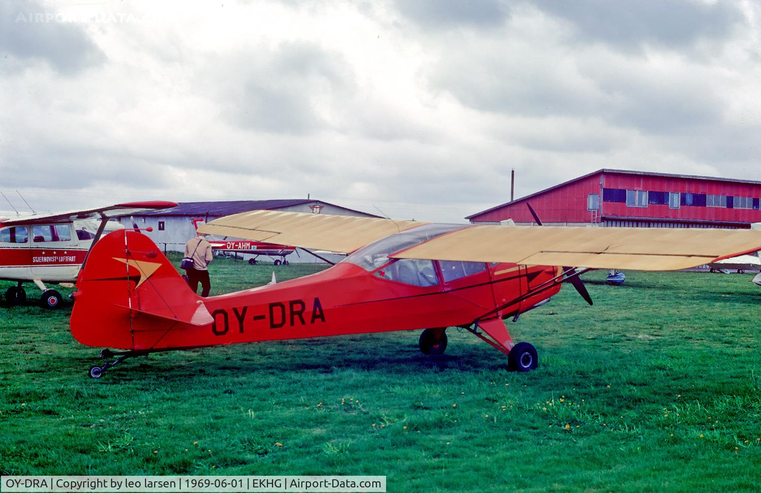 OY-DRA, 1946 Auster J/1 Autocrat C/N 2142, Herning 1.6.1969