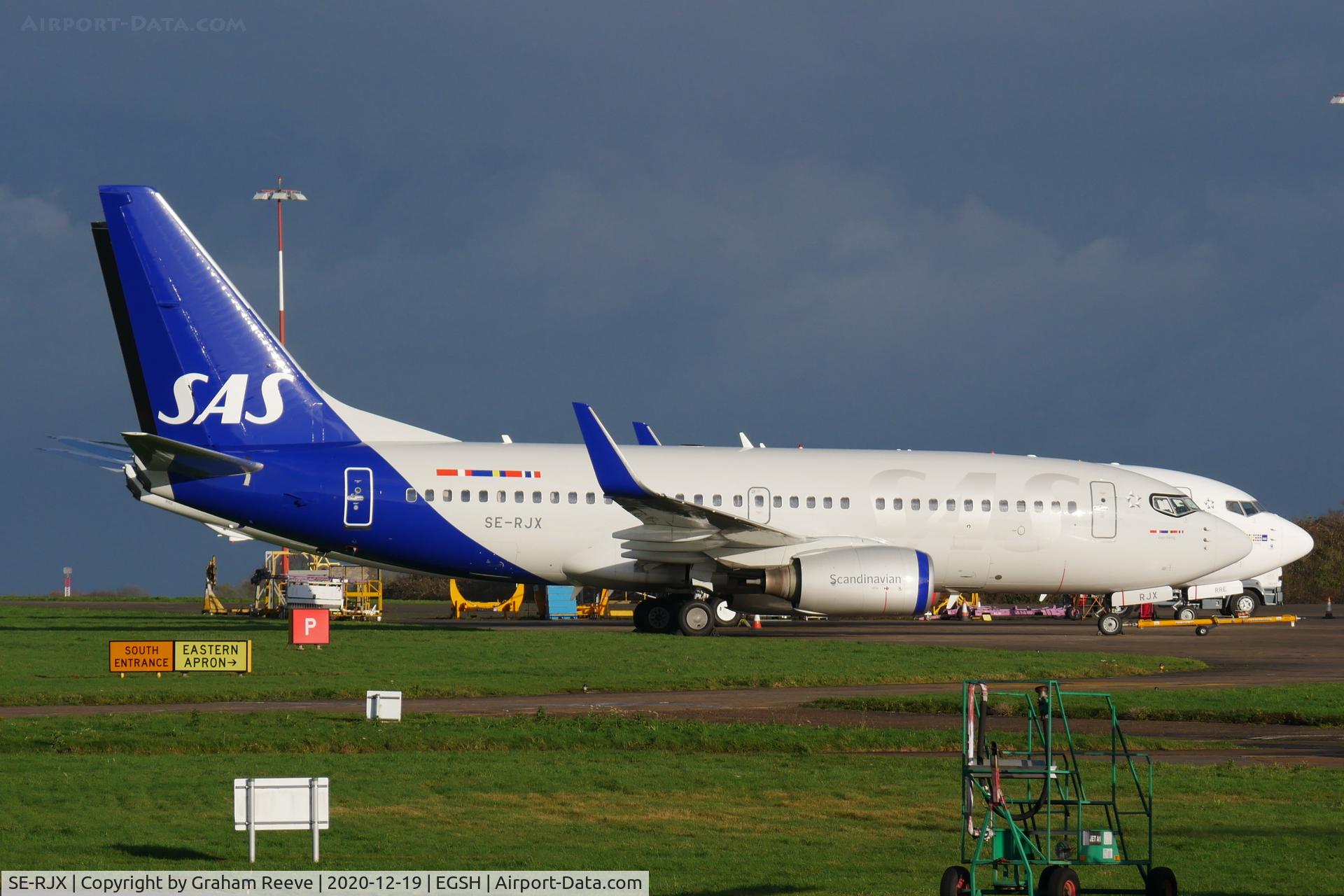 SE-RJX, 2007 Boeing 737-76N C/N 34754, Parked at Norwich.