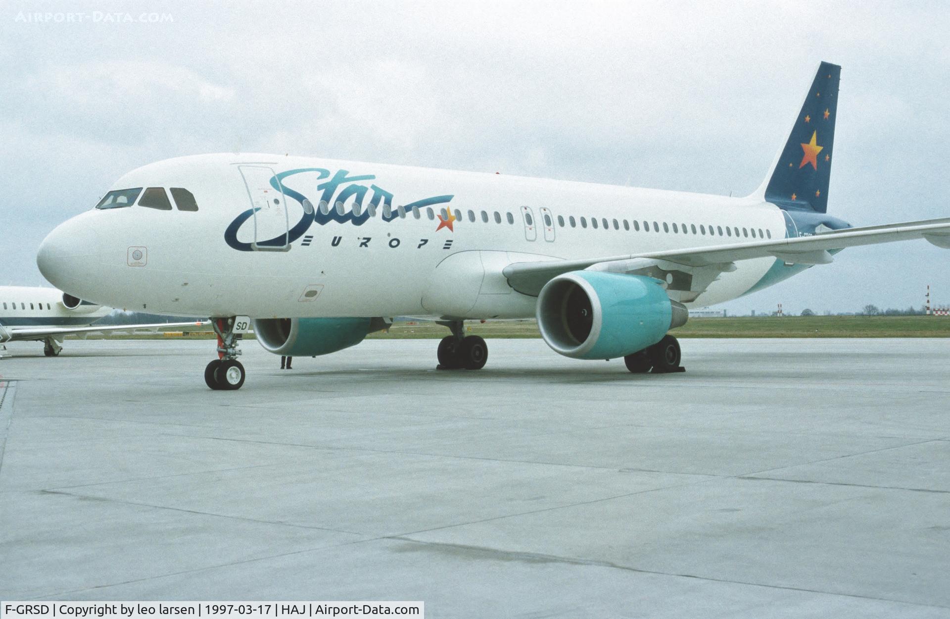 F-GRSD, 1996 Airbus A320-214 C/N 653, Hannover 17.3.1997