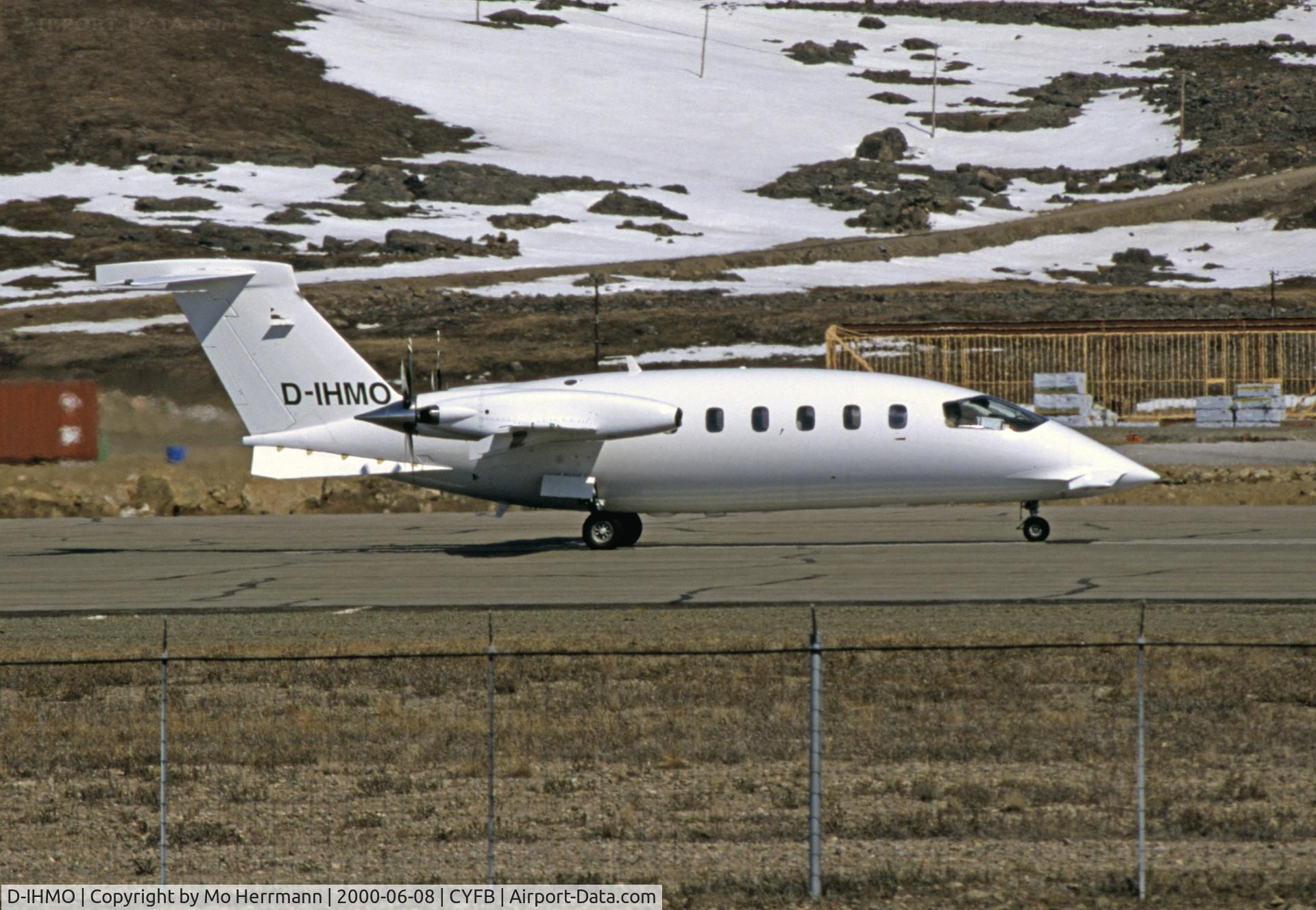 D-IHMO, 1991 Piaggio P-180 Avanti C/N 1009, taken on the runway at Iqaluit, former Frobisher Bay, Nunavut.