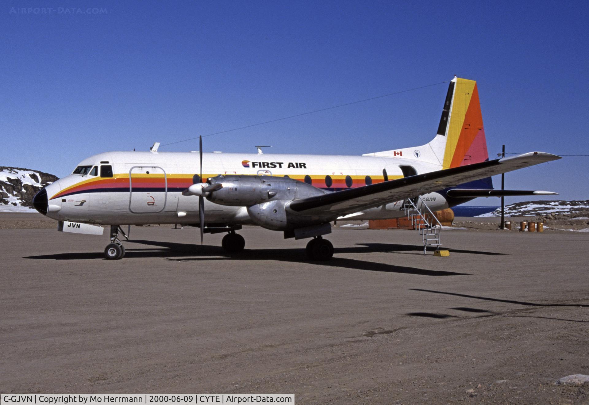 C-GJVN, 1967 Hawker Siddeley HS.748 Series 2 C/N 1640, taken during stopover at Cape Dorset, Nunavut