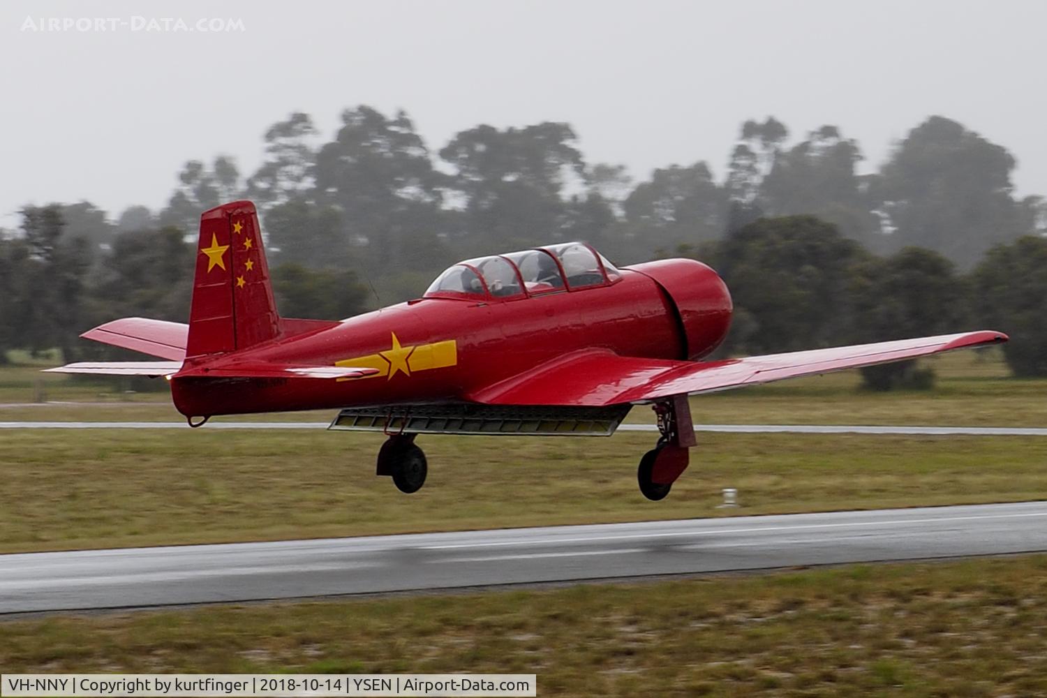 VH-NNY, 1975 Nanchang CJ-6A C/N 3051211, Nanchang CJ-6A VH-NNY Serpentine airfield SABC's annual fly-in 14 October 2018.