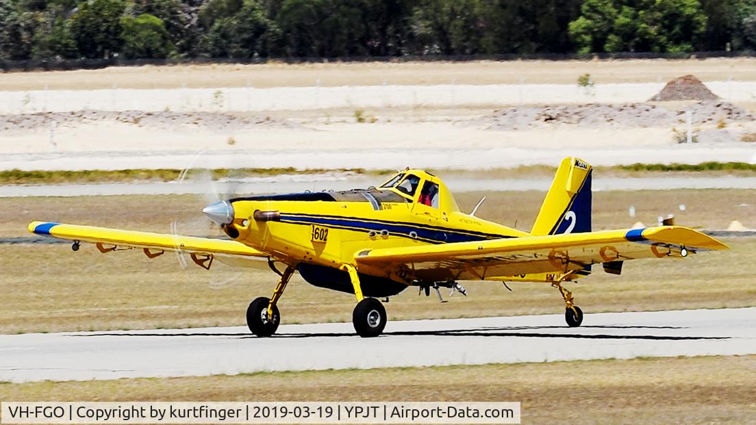 VH-FGO, 2017 Air Tractor AT-802A C/N 802A-0705, Air-Tractor AT-802A cn 802A-0705. Parks and Wildlife VH-FGO YPJT 19 March 2019