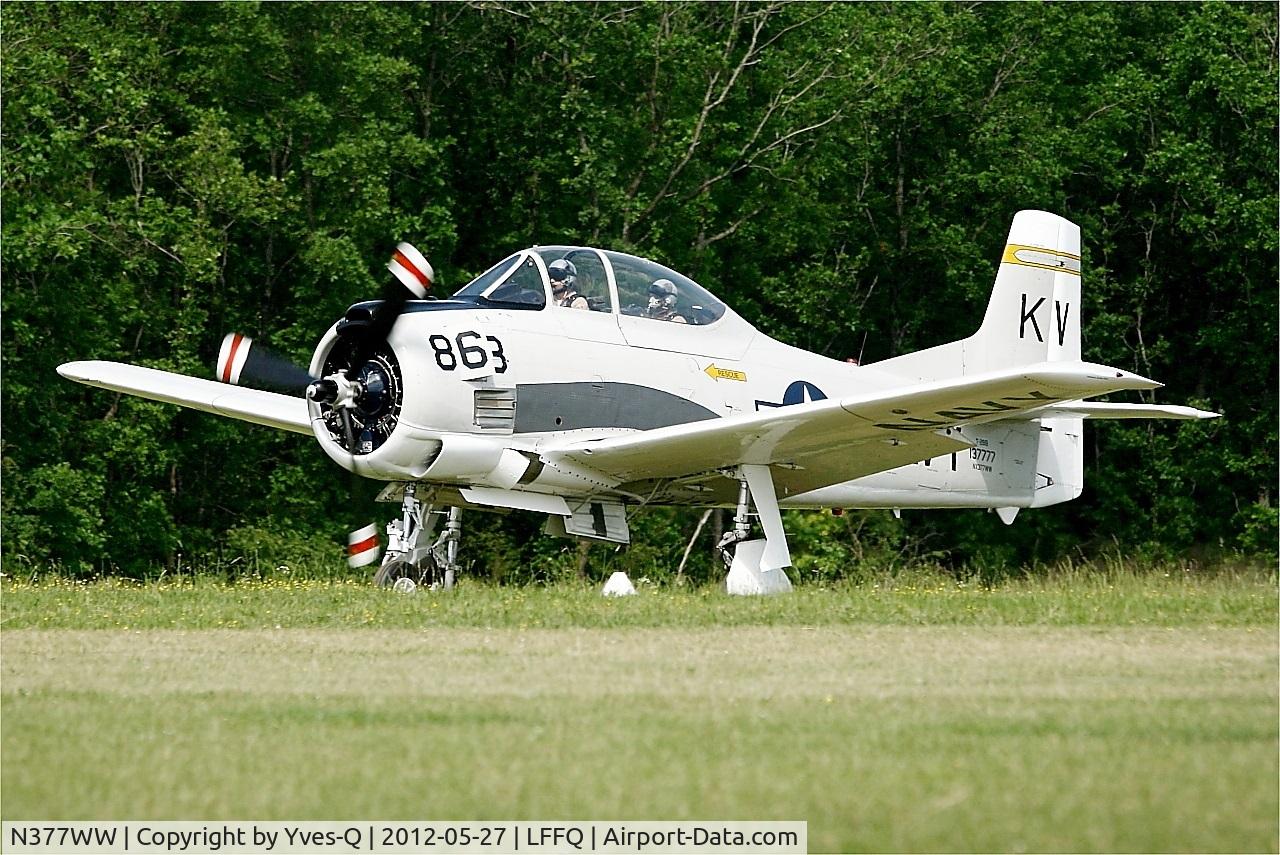 N377WW, 1954 North American T-28B Trojan C/N 200-140, North American T-28B Trojan, La Ferté Alais Airfield (LFFQ) Air Show 2012
