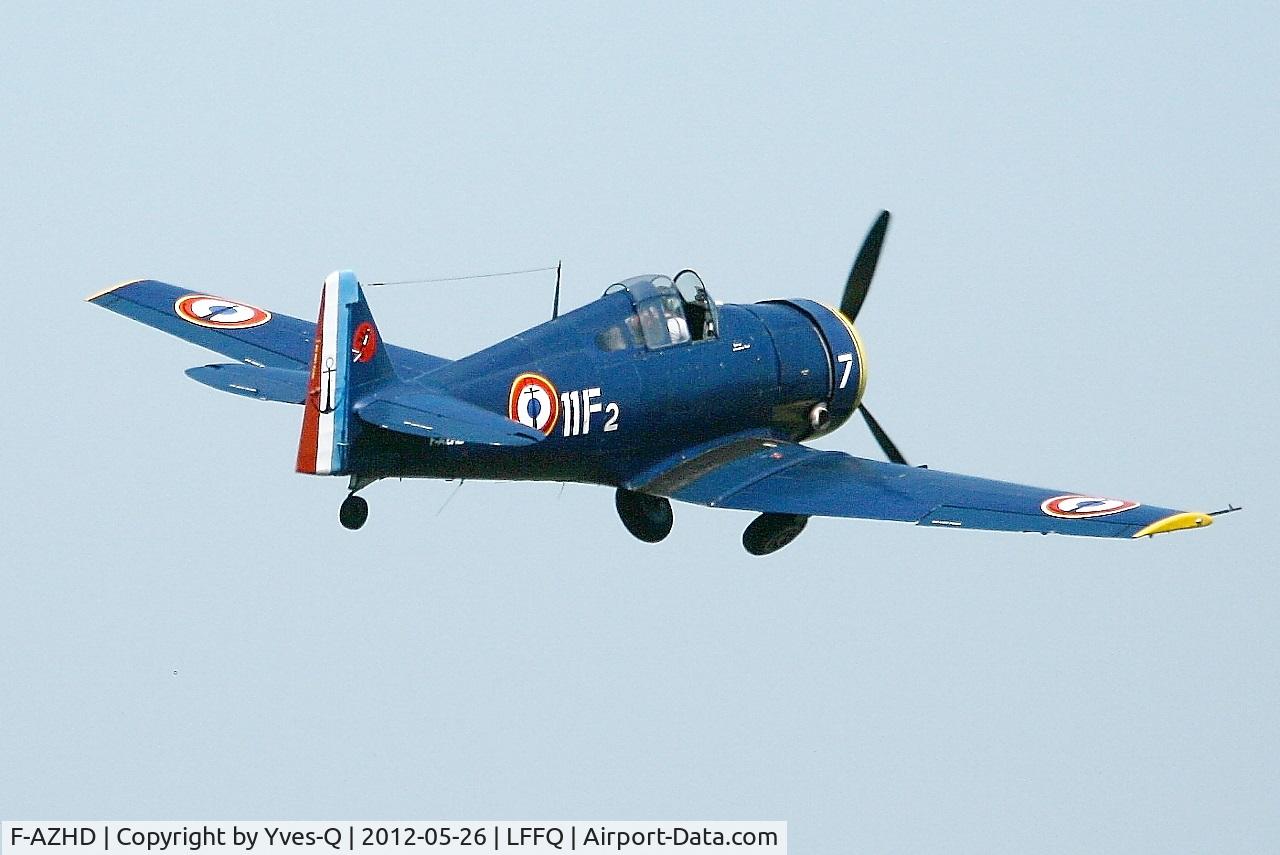F-AZHD, North American NA-68 C/N SA-30, North American NA-68, Take off, La Ferté-Alais (LFFQ) Air show 2012