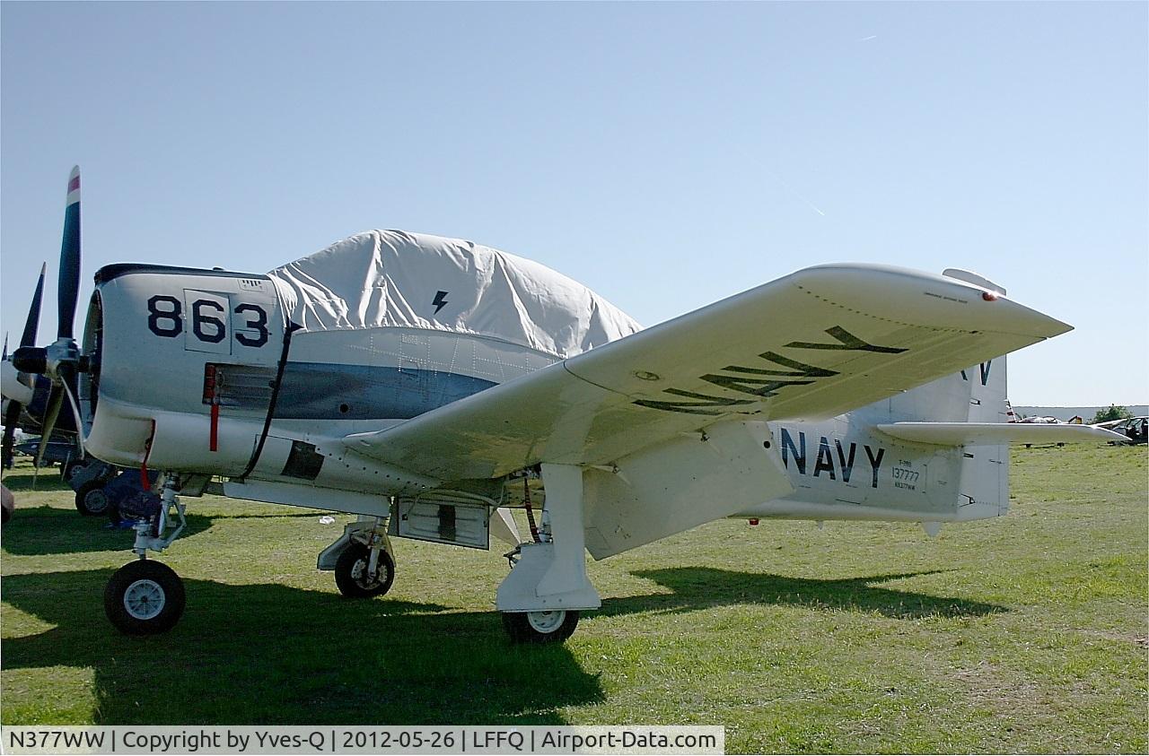 N377WW, 1954 North American T-28B Trojan C/N 200-140, North American T-28B Trojan, Static display, La Ferté Alais Airfield (LFFQ) Air Show 2012