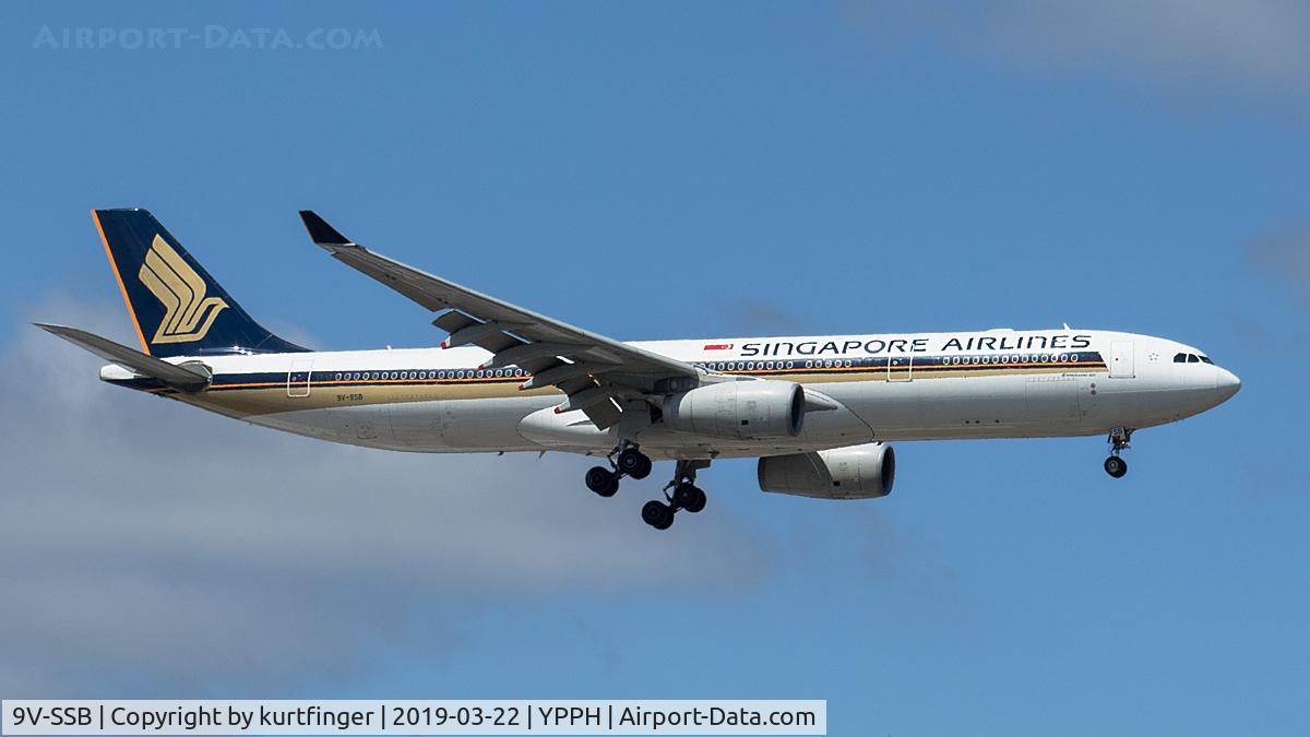 9V-SSB, 2014 Airbus A330-343E C/N 1517, Airbus A330-300 cn 1517. Singapore Airlines 9V-SSB, now MALTA HiFly 9H-HFE. YPPH 22 March 2019.