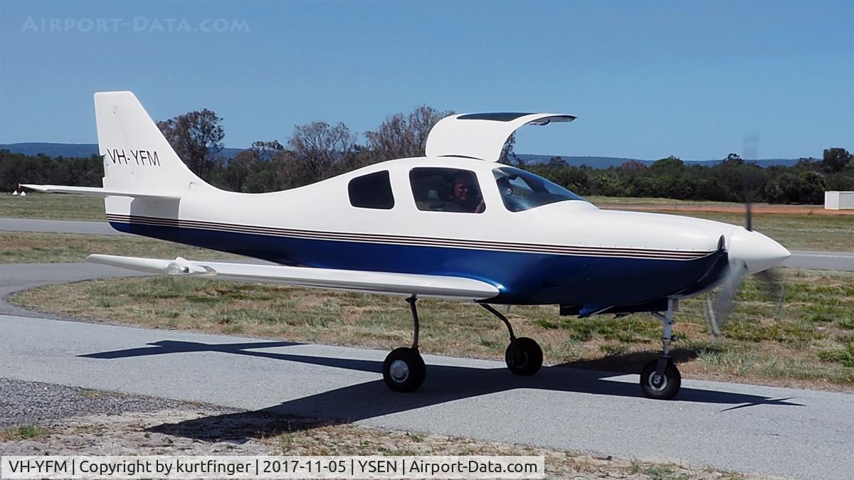 VH-YFM, 1996 Lancair IV C/N 160, Lancair IV msn 160. VH-YFM YSEN 05 November 2017.