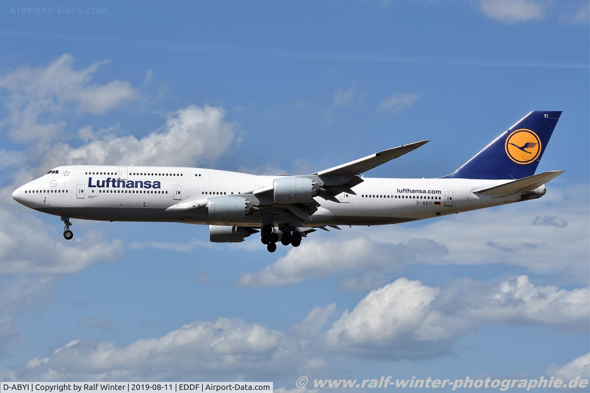 D-ABYI, 2013 Boeing 747-830 C/N 37833, Boeing 747-830 - LH DLH Lufthansa 'Potsdam' - 37833 - D-ABYI - 11.08.2019 - FRA