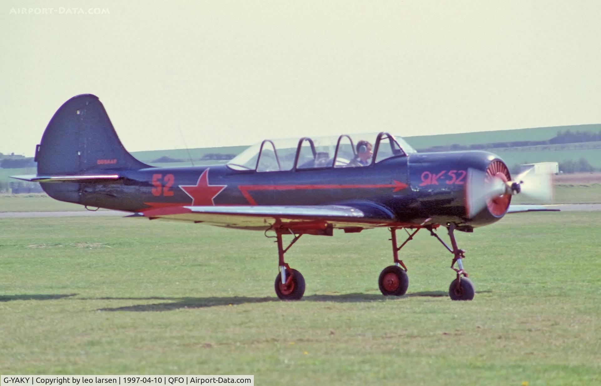G-YAKY, 1984 Bacau Yak-52 C/N 844109, Duxford 10.4.1997