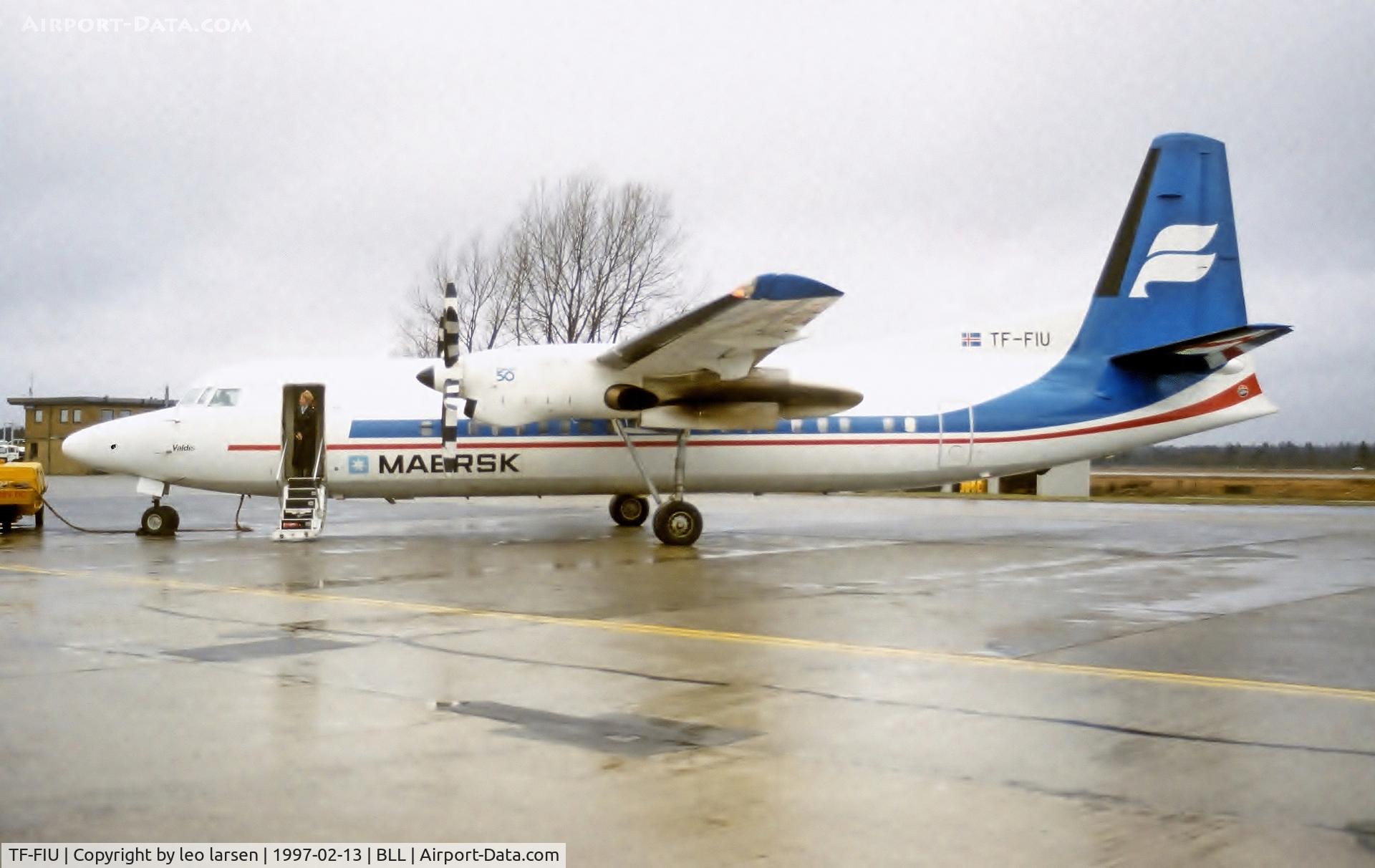 TF-FIU, 1992 Fokker 50 C/N 20251, Billund 13.2.1997