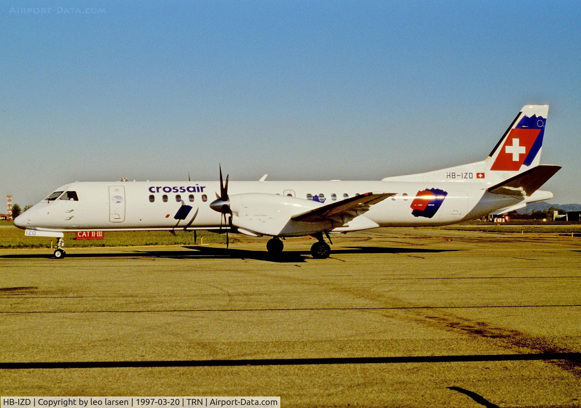 HB-IZD, 1993 Saab 2000 C/N 2000-007, Torino 20.3.1997