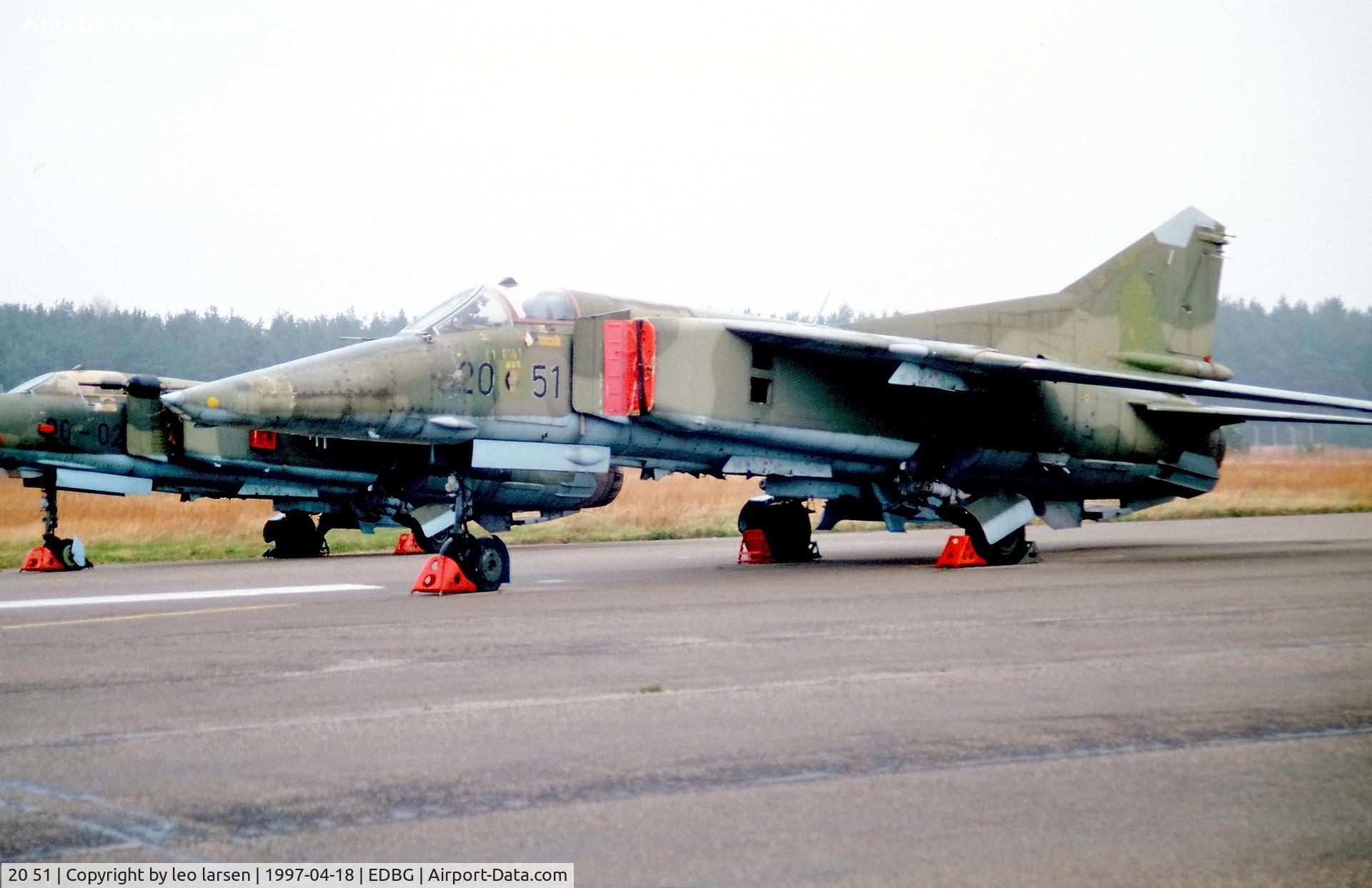 20 51, 1980 Mikoyan-Gurevich MiG-23BN C/N 0393214225, Gatow Museum 18.4.1997