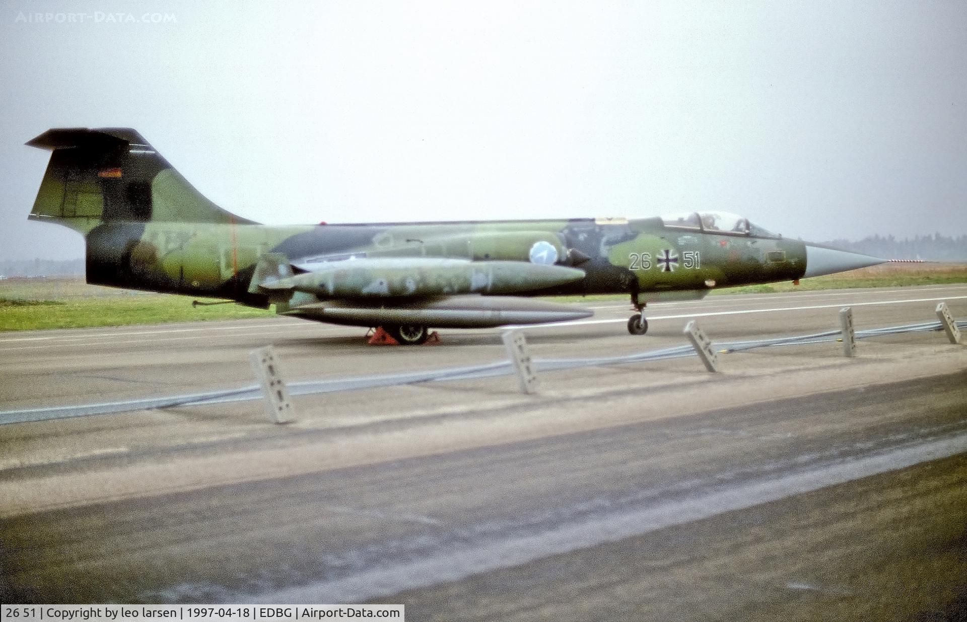 26 51, Lockheed F-104G Starfighter C/N 683-7311, Gatow Museum 18.4.1997
