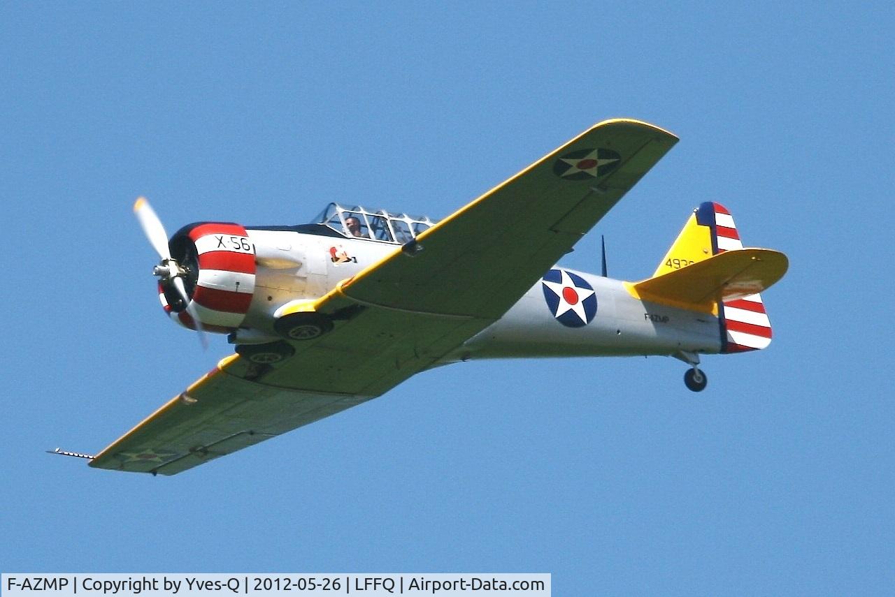 F-AZMP, North American T-6G Texan C/N 168-160, North American T-6G Texan, On display, La Ferte-Alais Airfield (LFFQ) air show 2012