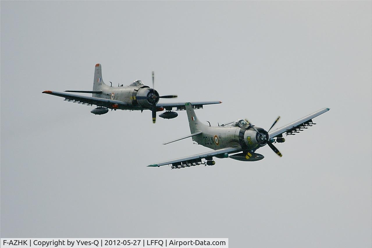 F-AZHK, Douglas AD-4N Skyraider C/N 7802, Douglas AD-4N Skyraider, On display, La Ferté-Alais airfield (LFFQ) Airshow 2012