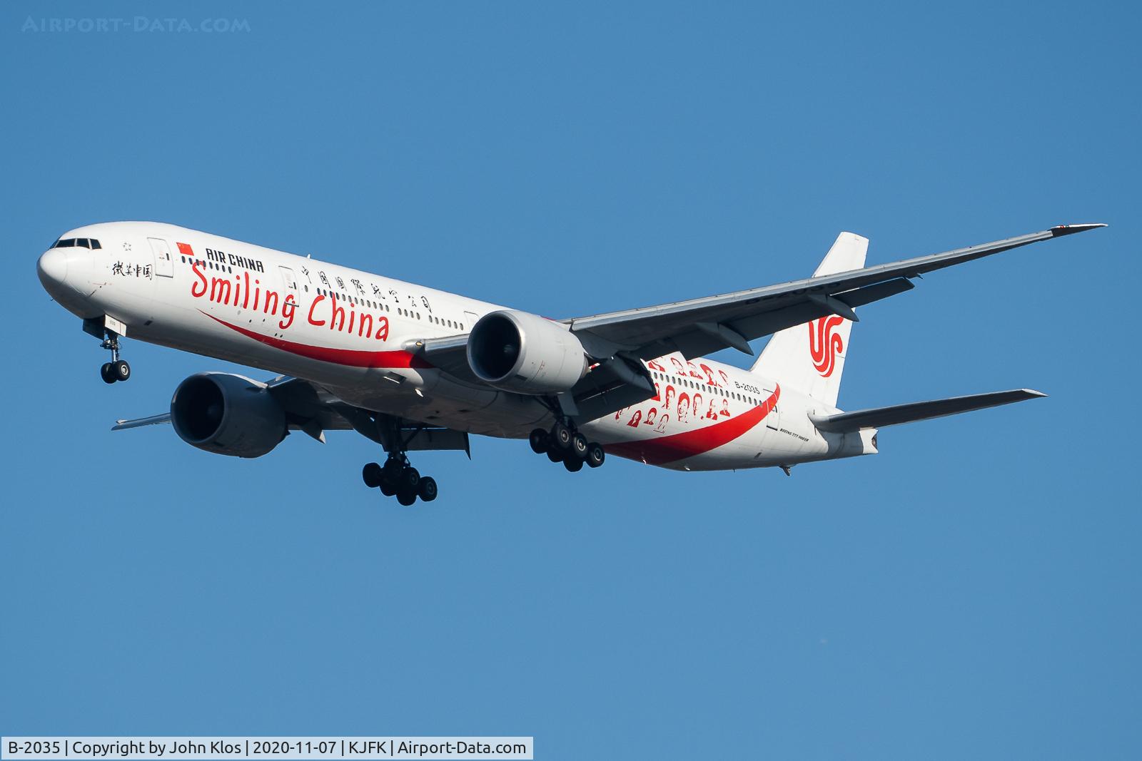 B-2035, 2012 Boeing 777-39L/ER C/N 38674, Smiling China arriving KJFK