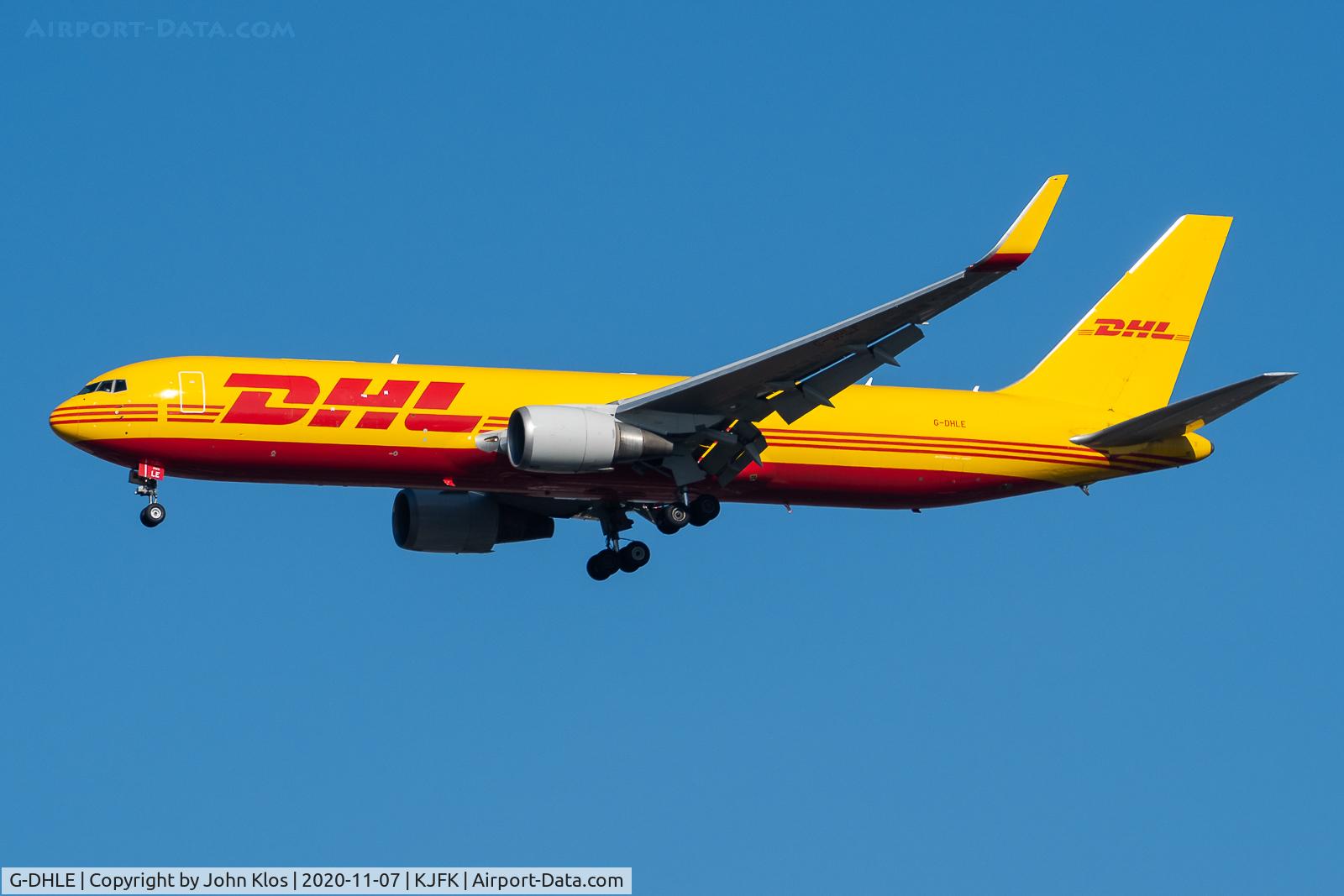 G-DHLE, 2009 Boeing 767-3JHF C/N 37805, Cargo bird arrival