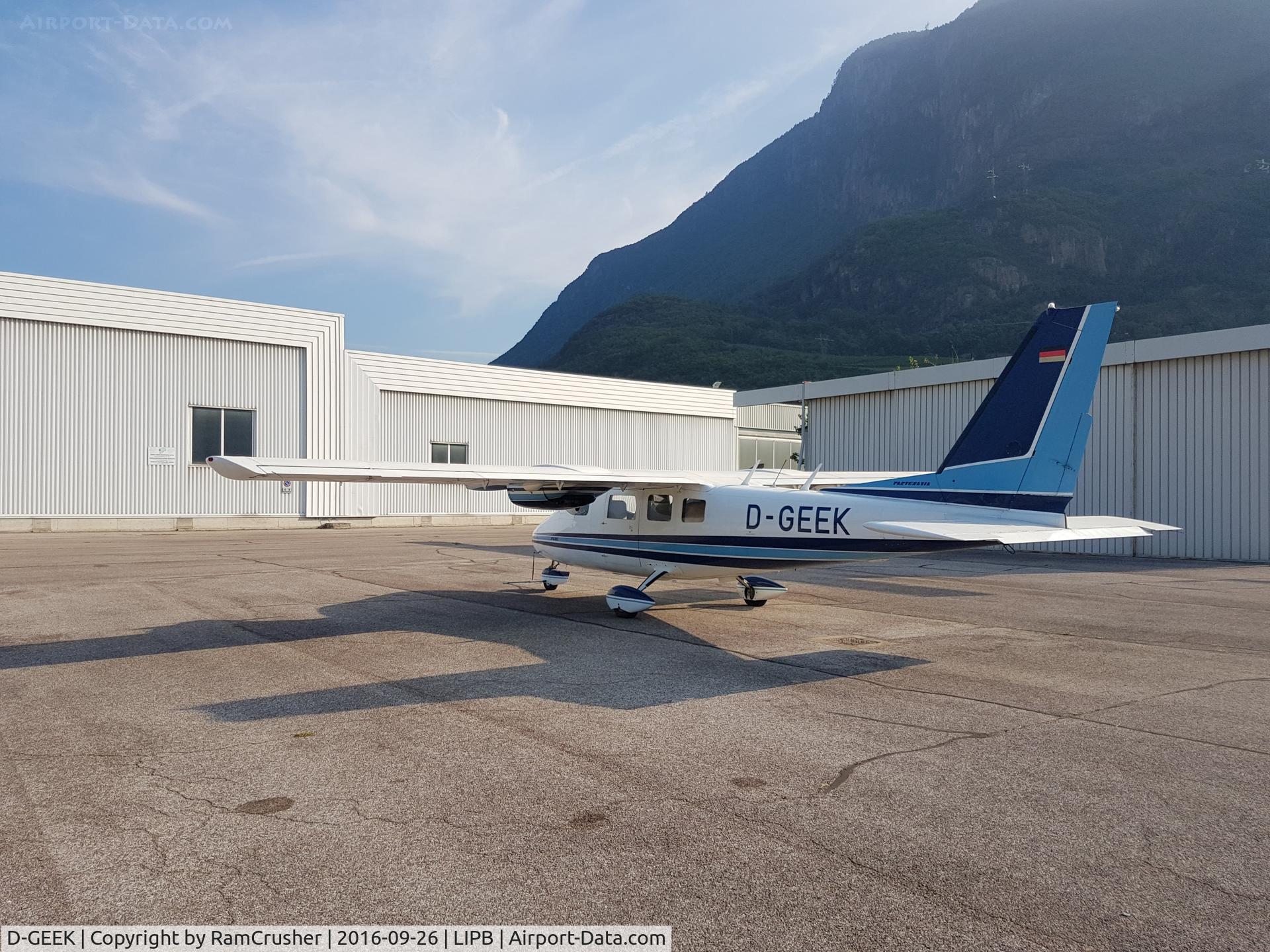 D-GEEK, 1981 Partenavia P-68C C/N 218, D-GEEK at Bolzano Airport