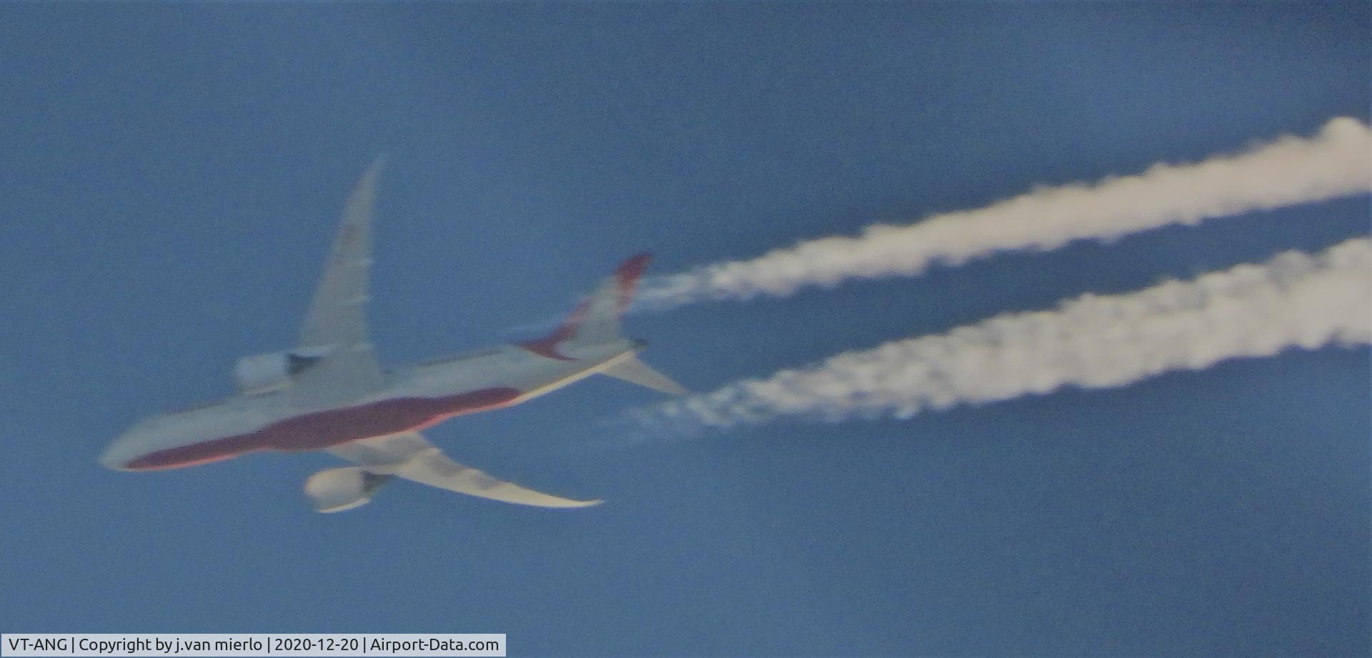 VT-ANG, 2011 Boeing 787-8 Dreamliner C/N 36275, Cruising over Belgium