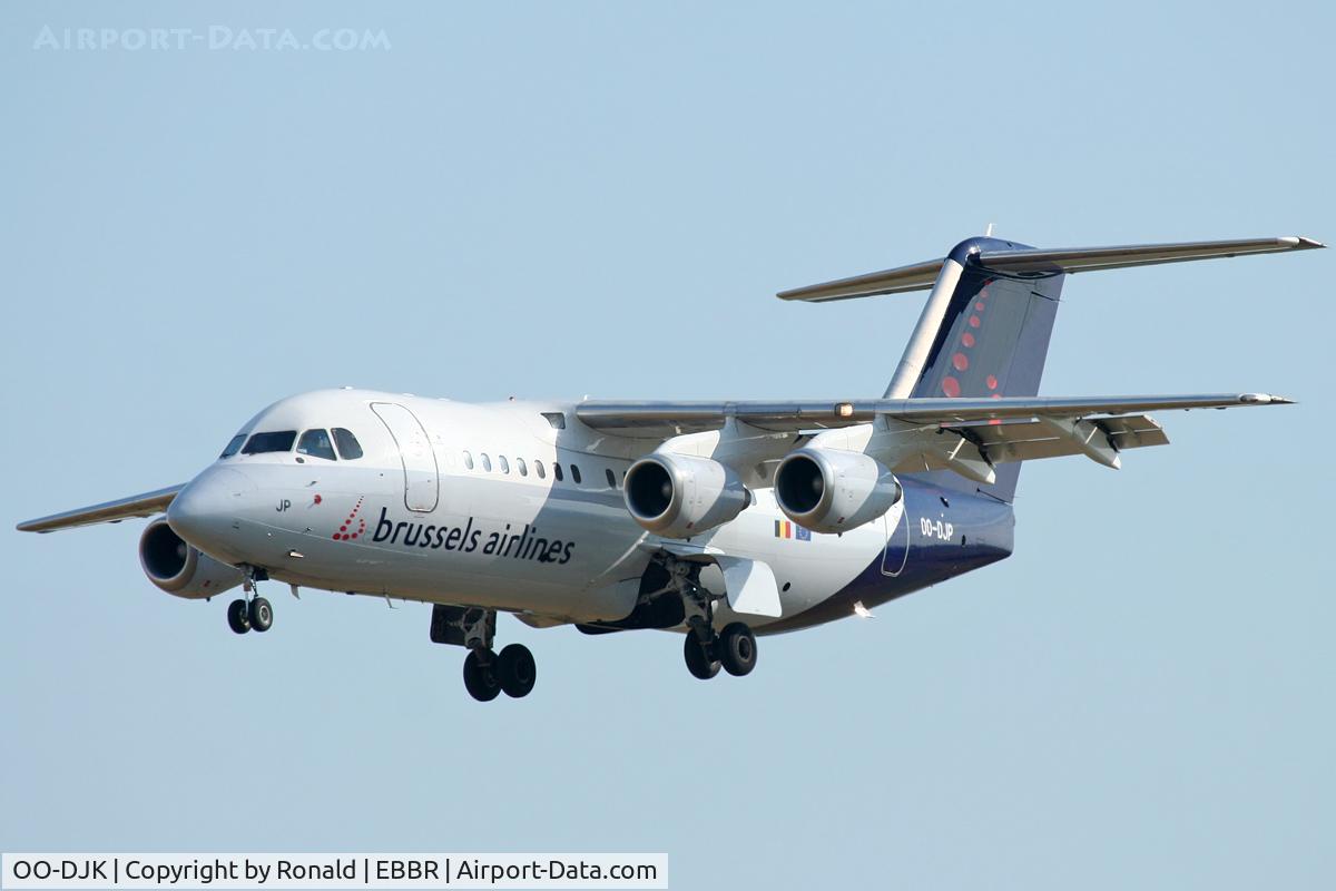 OO-DJK, 1995 British Aerospace Avro 146-RJ85 C/N E.2271, at bru
