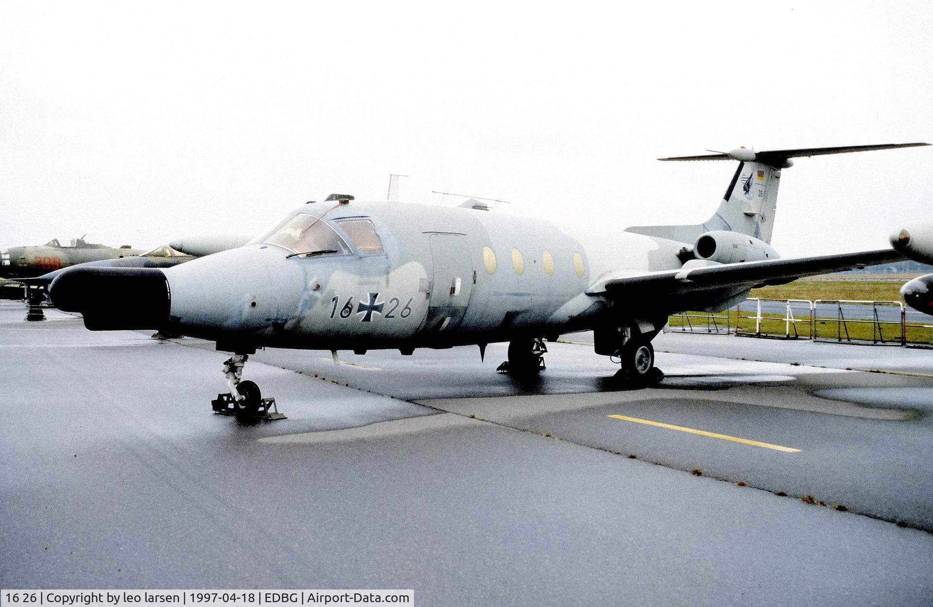 16 26, Hamburger Flugzeugbau HFB-320ECM Hansa Jet C/N 1063, Berlin Gatow Museum 18.4.1997