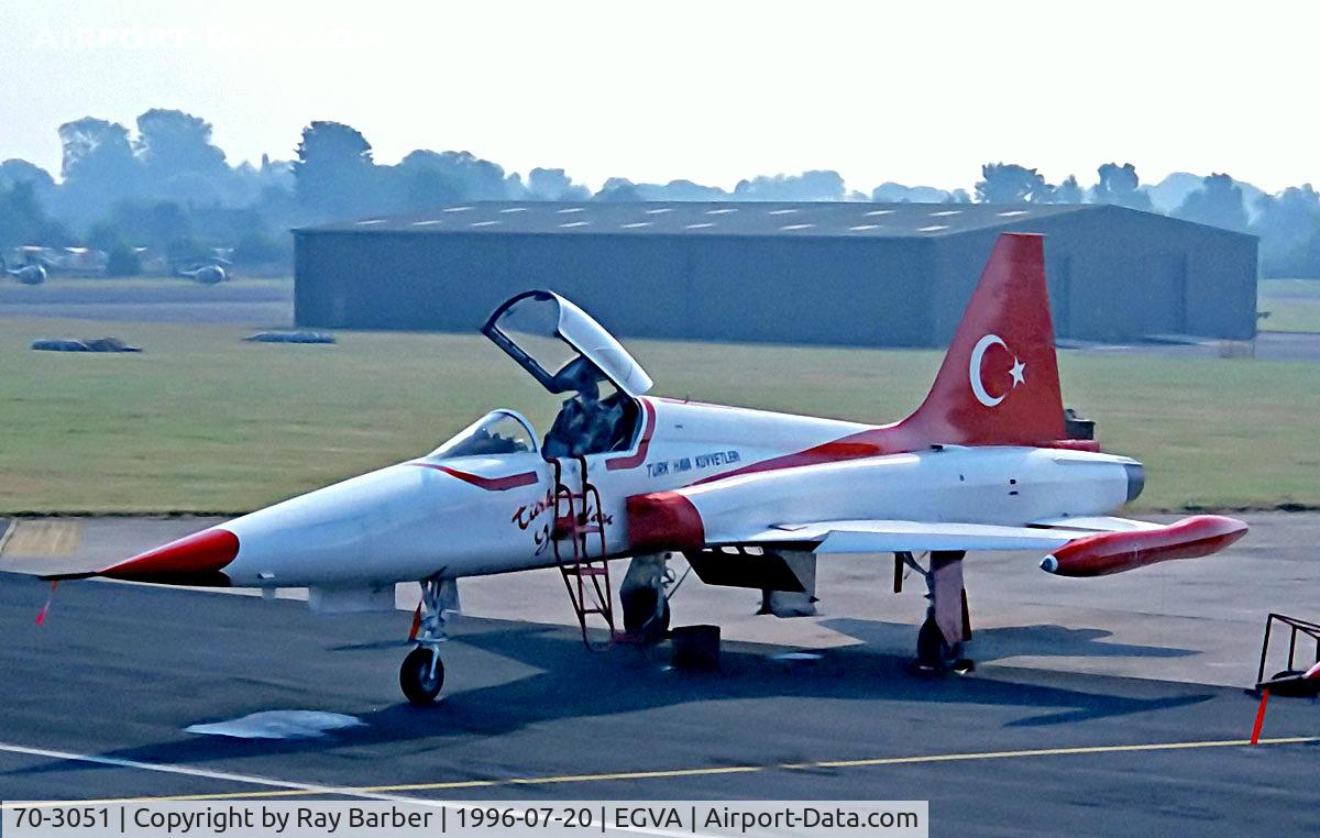 70-3051, Canadair NF-5A Freedom Fighter C/N 3051, 3051   Canadair NF-5A Freedom Fighter [3051] (Turkish Air Force) RAF Fairford~G 20/07/1996